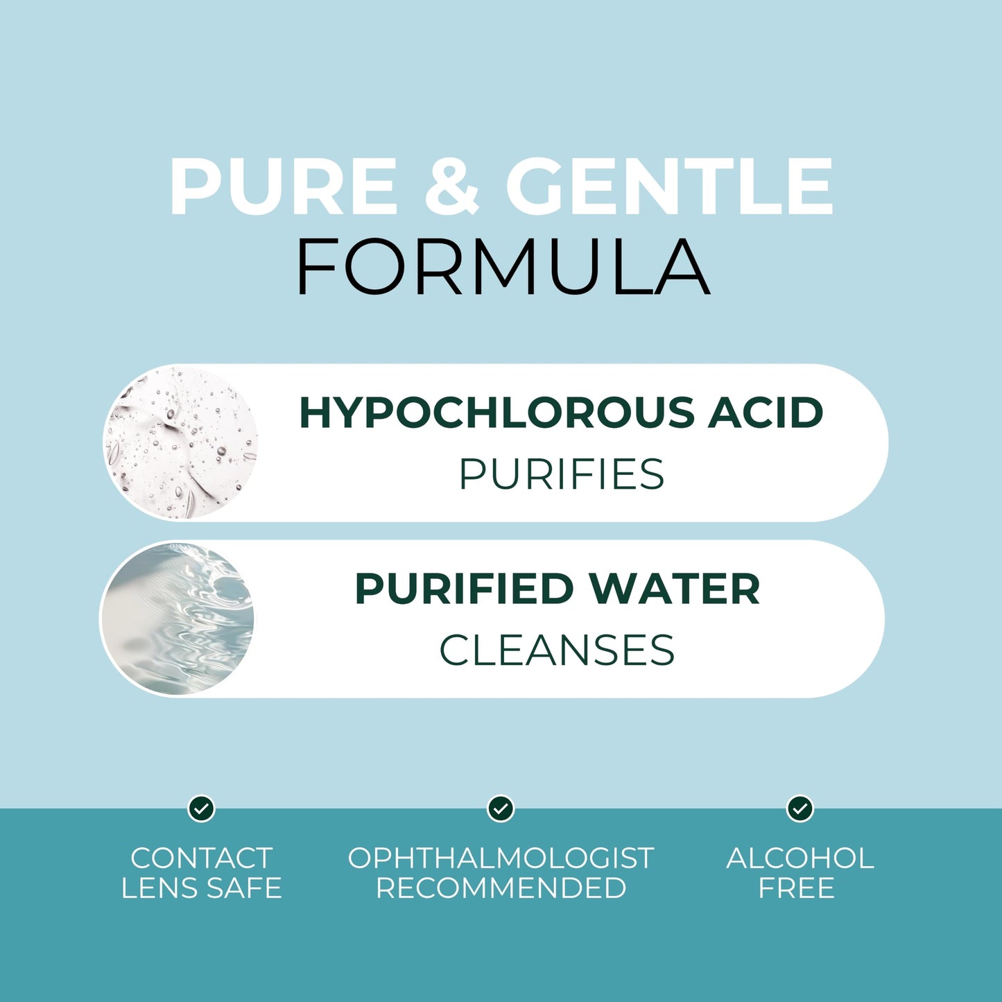 NOVEHA Limpiador de Párpados y Pestañas | Alivio Efectivo de Irritación, Ojos Secos, Orzuelos y Blefaritis, Ácido Hipocloroso Puro y Suave 0.02% Spray 120Ml (4Oz)