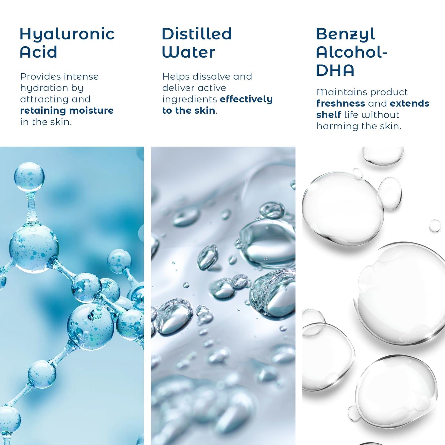 Cosmedica Skincare SUERO PURO DE ACIDO HIALURONICO 2 oz. Retiene su peso hasta 1000 veces en agua. Incrementa los niveles necesarios de humectación en la piel.
