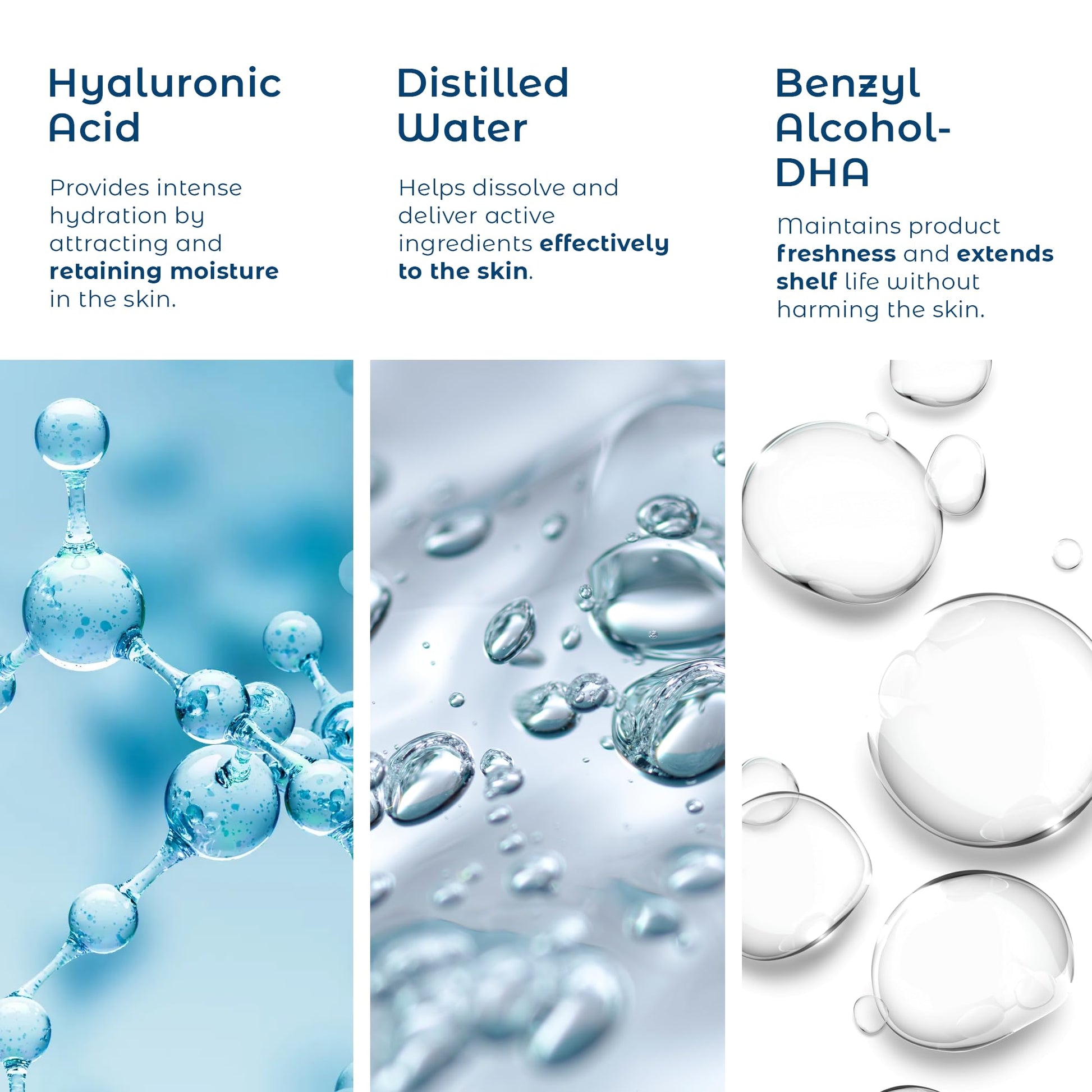 Cosmedica Skincare SUERO PURO DE ACIDO HIALURONICO 2 oz. Retiene su peso hasta 1000 veces en agua. Incrementa los niveles necesarios de humectación en la piel.
