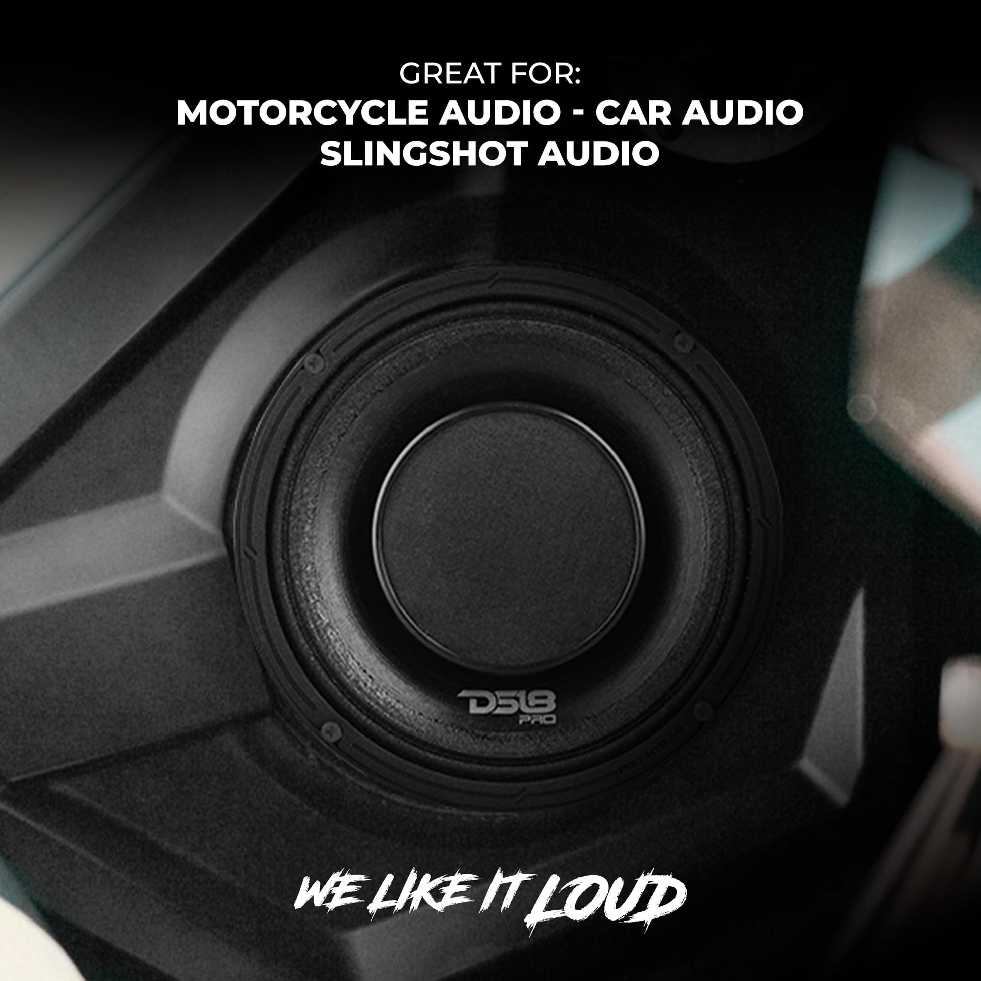 Altavoz de Audio para Coche DS18 Azul de Rango Medio con Bocina Integrada