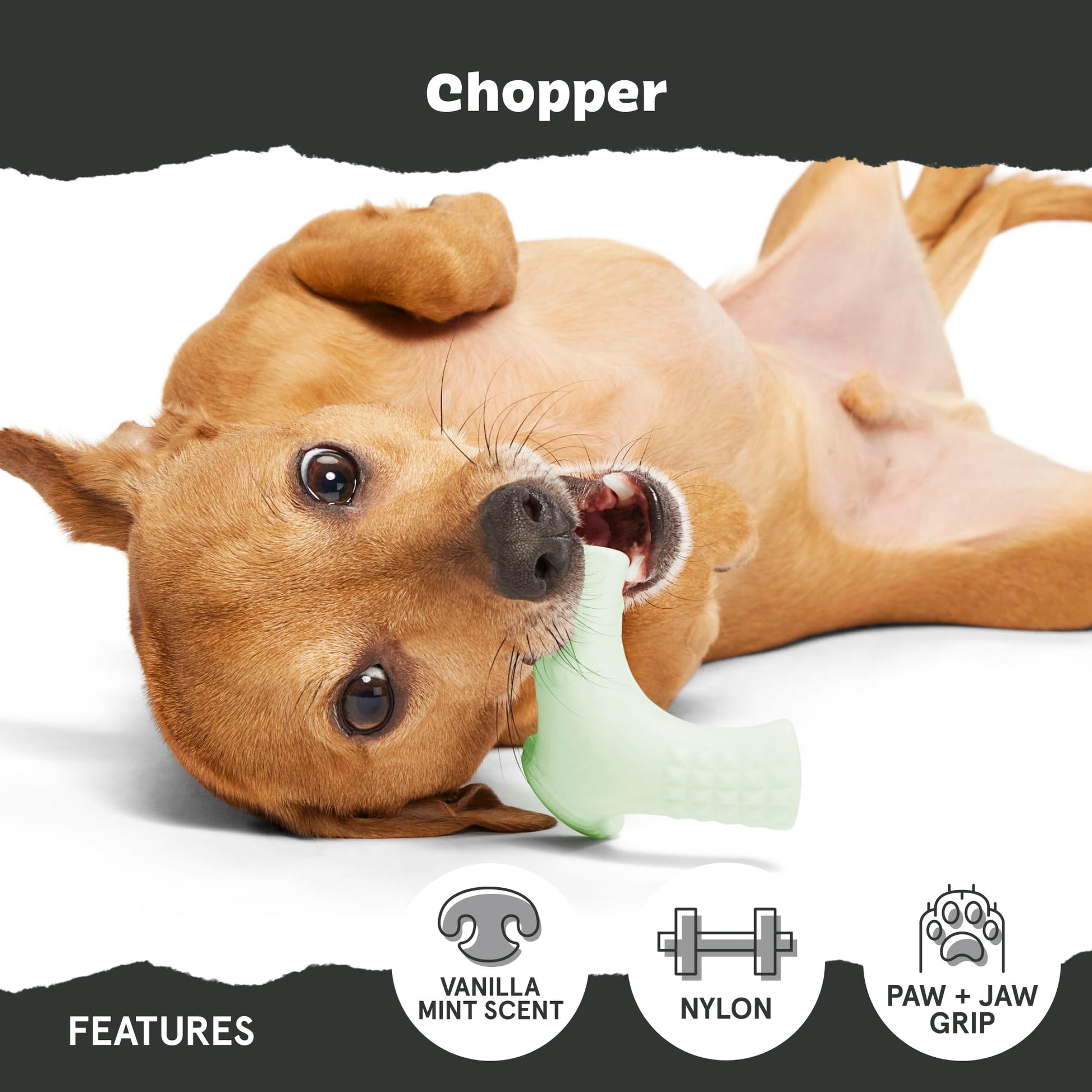 Juguetes Perfumados BarkBox Chopper Goma y Nailon Super Masticables para Perros y Cachorros