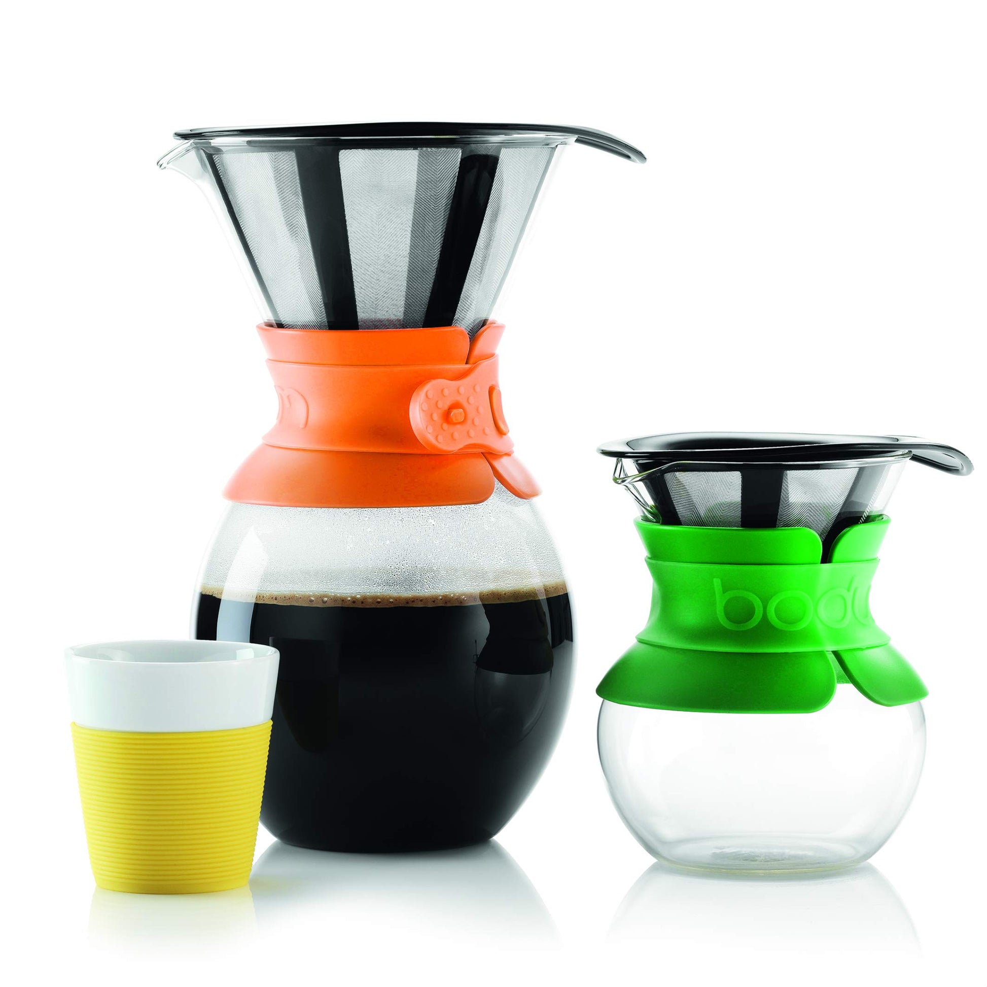 Bodum Pour Over Coffee Maker with Borosilicate Glass Carafe and Stainless Steel Permanent Filter