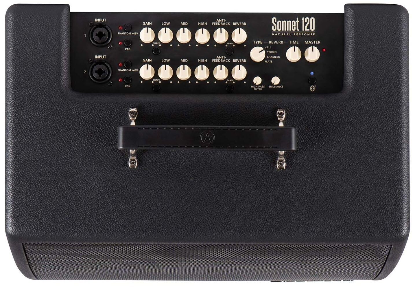 Blackstar Sonnet - Amplificador Combinado de Guitarra acústica de 120 – 120 vatios 1 x 8 Pulgadas con 4 reverberaciones y Soporte inclinable, Color Rubio