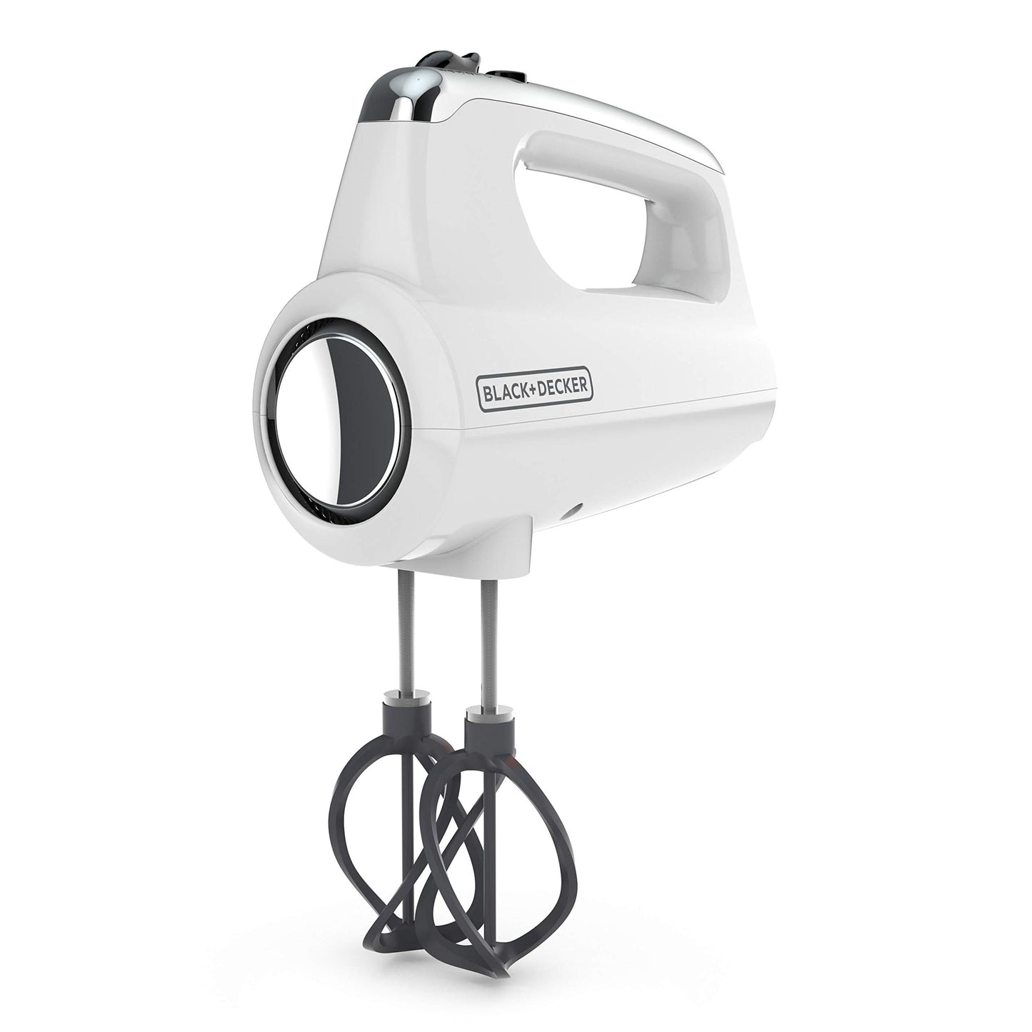 Black+Decker MX600W Helix Performance Premium Hand, mezclador de 5 velocidades, blanco, 5 accesorios + estuche