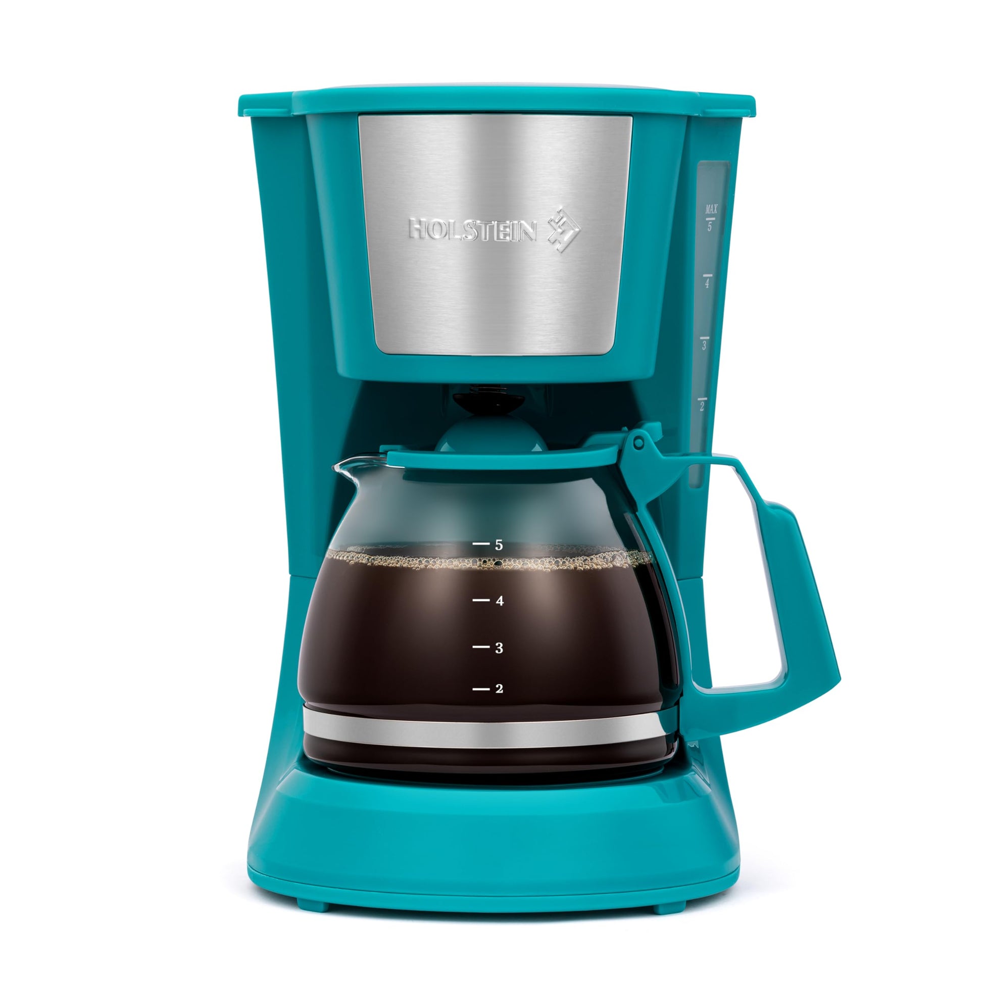 Cafetera de Goteo Holstein Housewares Verde Azulado con Filtro Permanente y Jarra de Vidrio