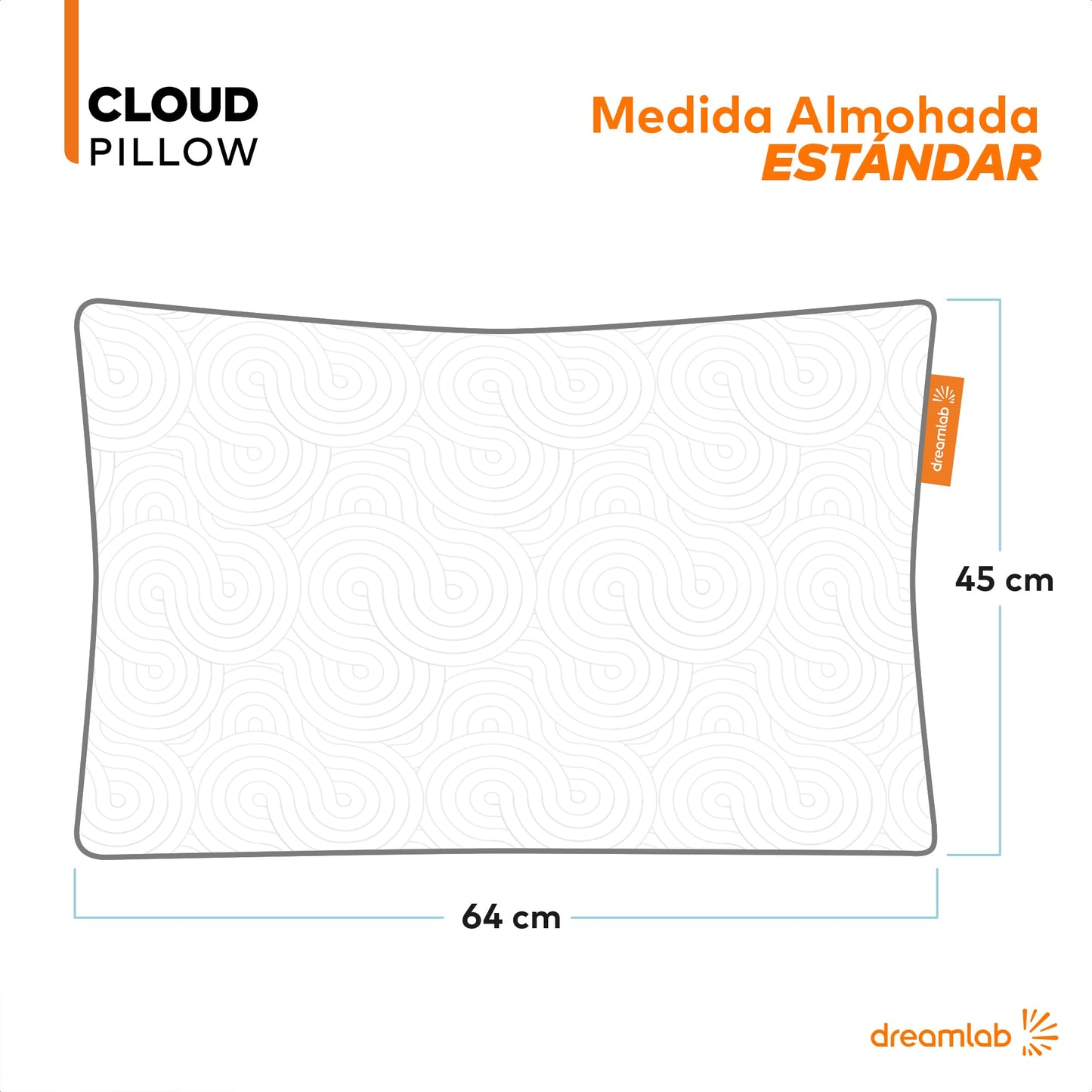 Almohadas Dreamlab Bambú Ajustables Memory Foam Hipoalergénicas 2 Piezas Estándar Firmeza Media