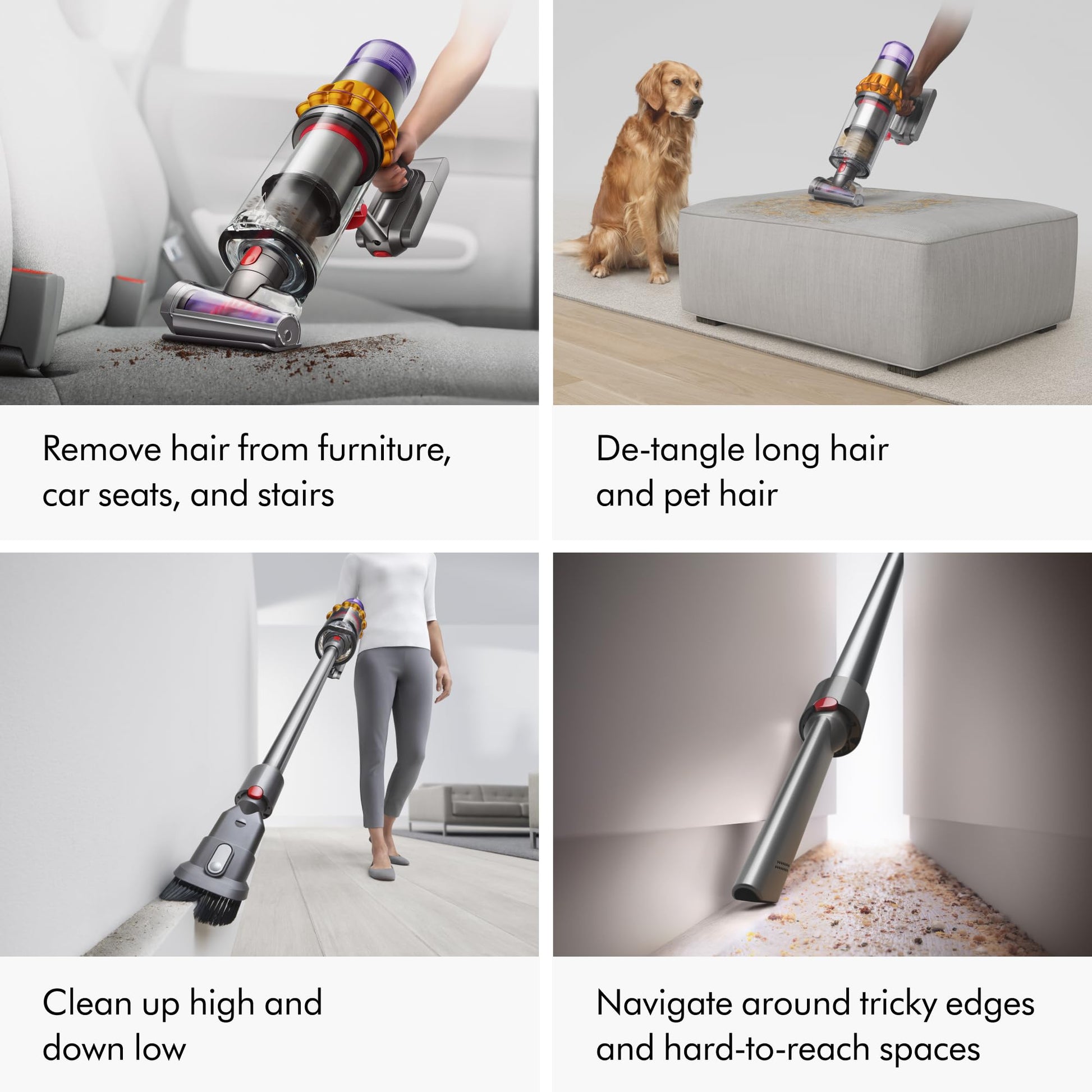 Dyson V15s Detect Submarino Aspiradora en seco húmedo, Amarillo/níquel
