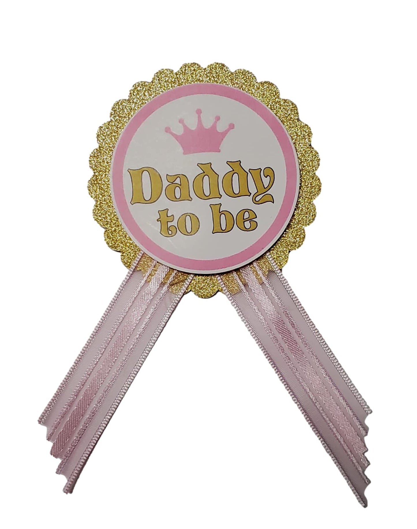 Daddy to Be Pin Princess Mommy to Be Baby Shower papá to wear at Baby Shower, rosa y dorado, It's a Girl, Baby Sprinkle