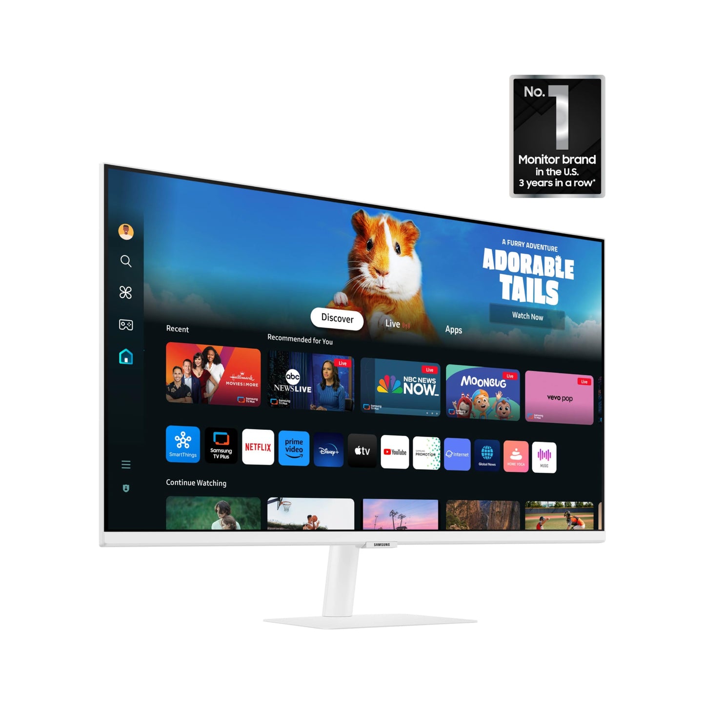 SAMSUNG Monitor inteligente FHD de 32 pulgadas M5 (M50D) Series con transmisión de TV, altavoces, HDR10, hub de juegos, múltiples puertos, rastreador de entrenamiento, herramientas de accesibilidad de