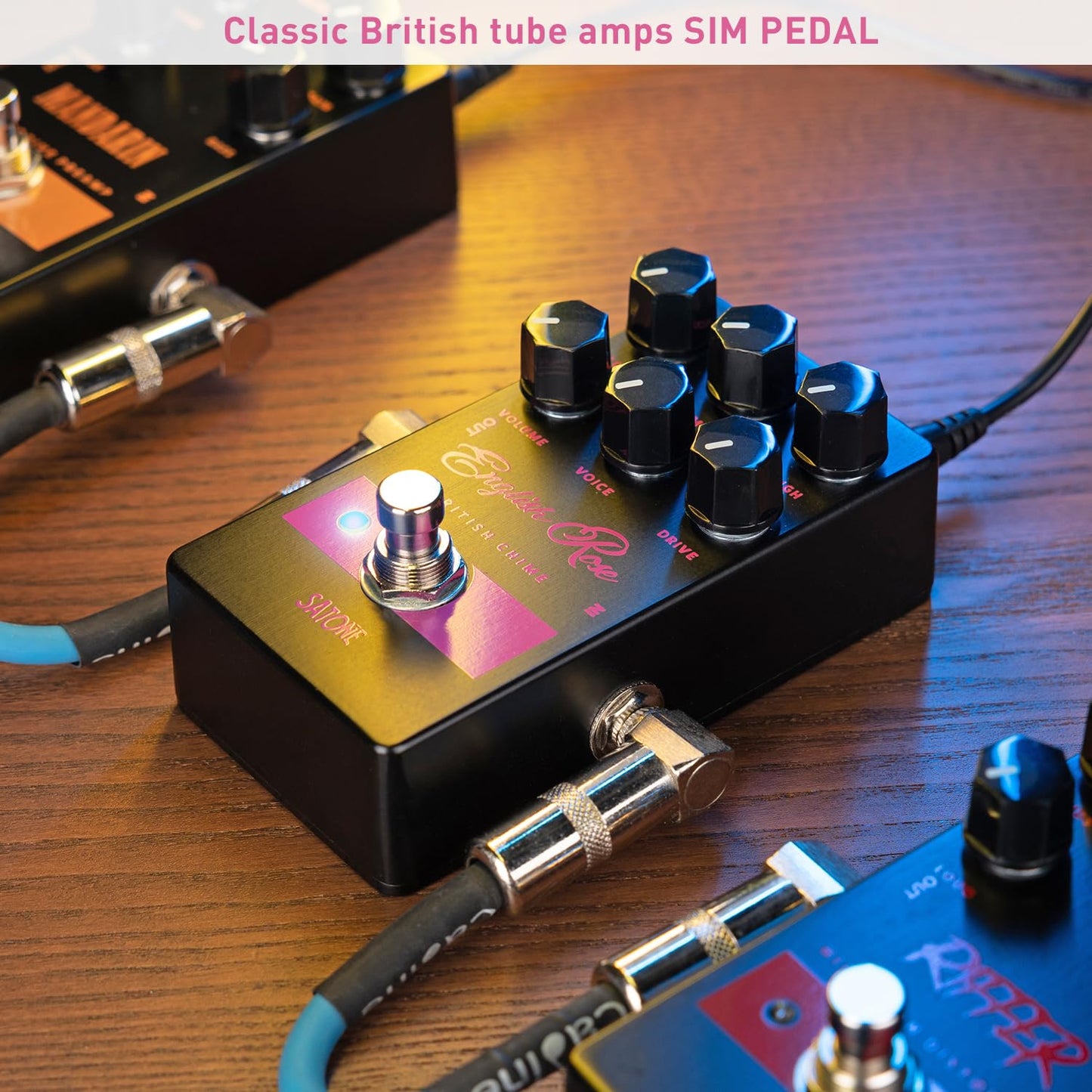 Pedal de Efecto de Guitarra Eléctrica SATONE S812 Rosa Overdrive de Campana Británica Classic British Chime