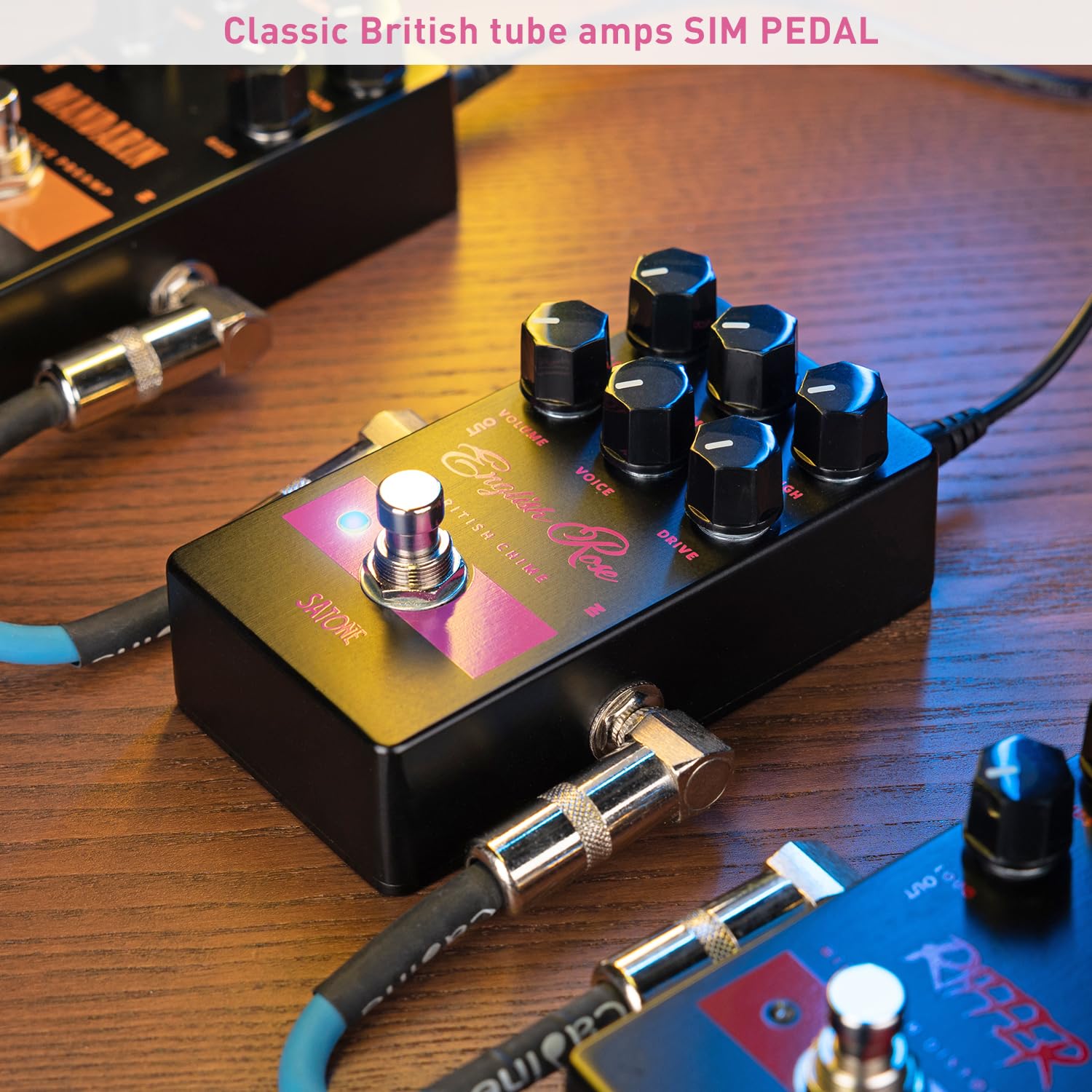 Pedal de Efecto de Guitarra Eléctrica SATONE S812 Rosa Overdrive de Campana Británica Classic British Chime