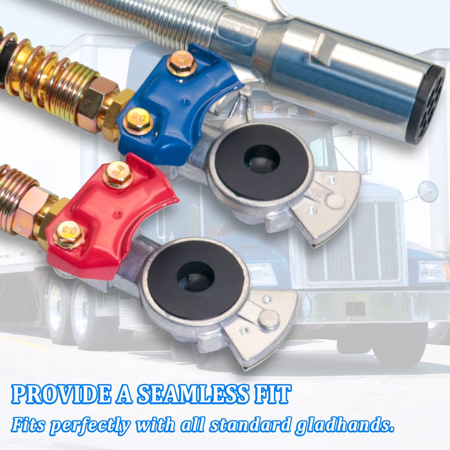 20 sellos de mano Glad, sellos de goma negra Glad Hand Seals para semircamiones 10028