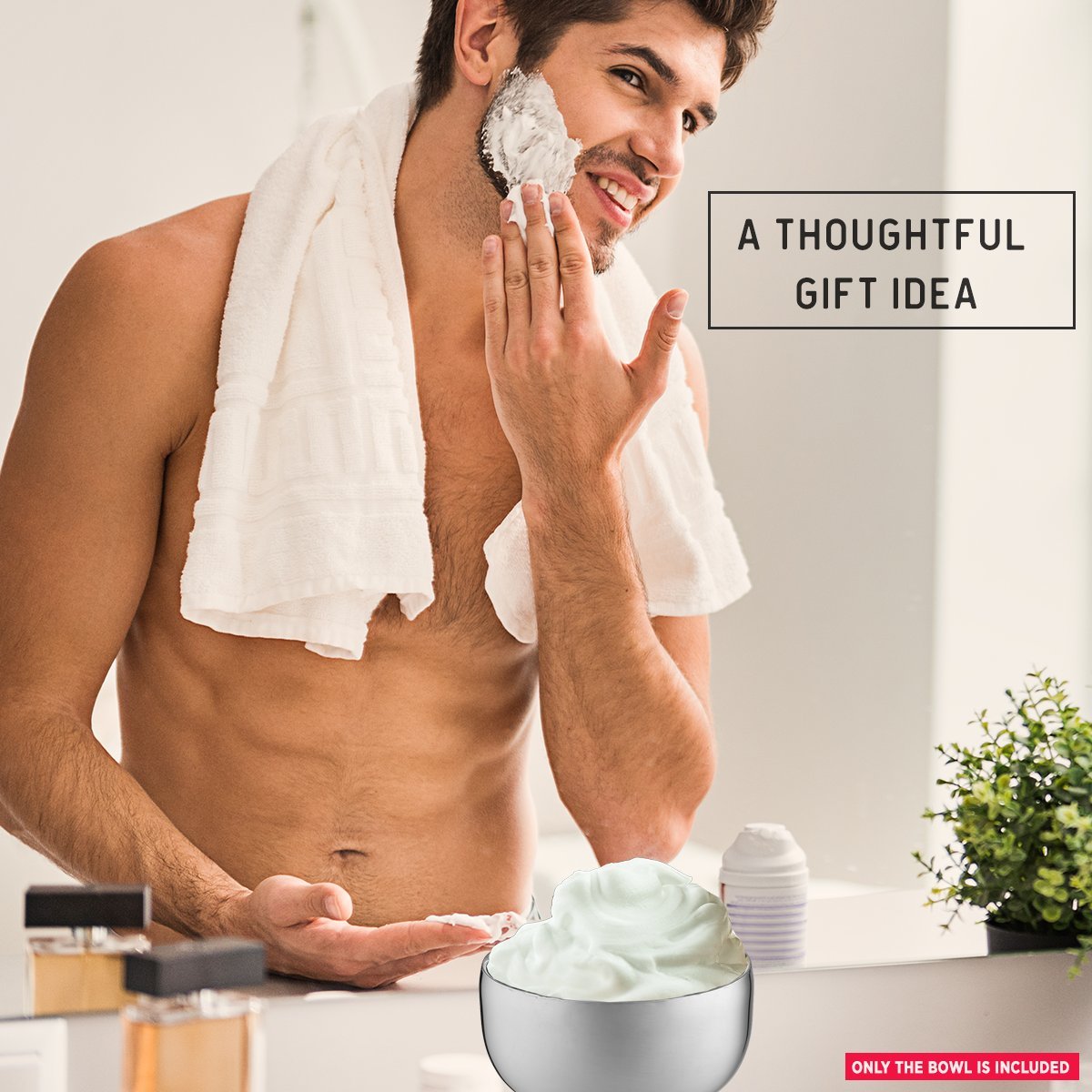 Perfecto Stainless Steel Shaving Bowl | Durable Metal Mug For Shaving Soap & Cream | Perfect Addition To Your Wet Shaving Kit | Double Layer Smooth Shave Unbreakable Mug With Heat Insulation