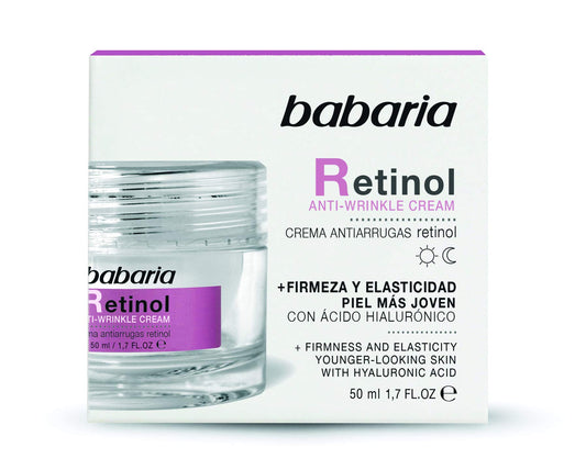 Crema Facial Antiarrugas Retinol Babaria, 50ml. Piel mas joven.