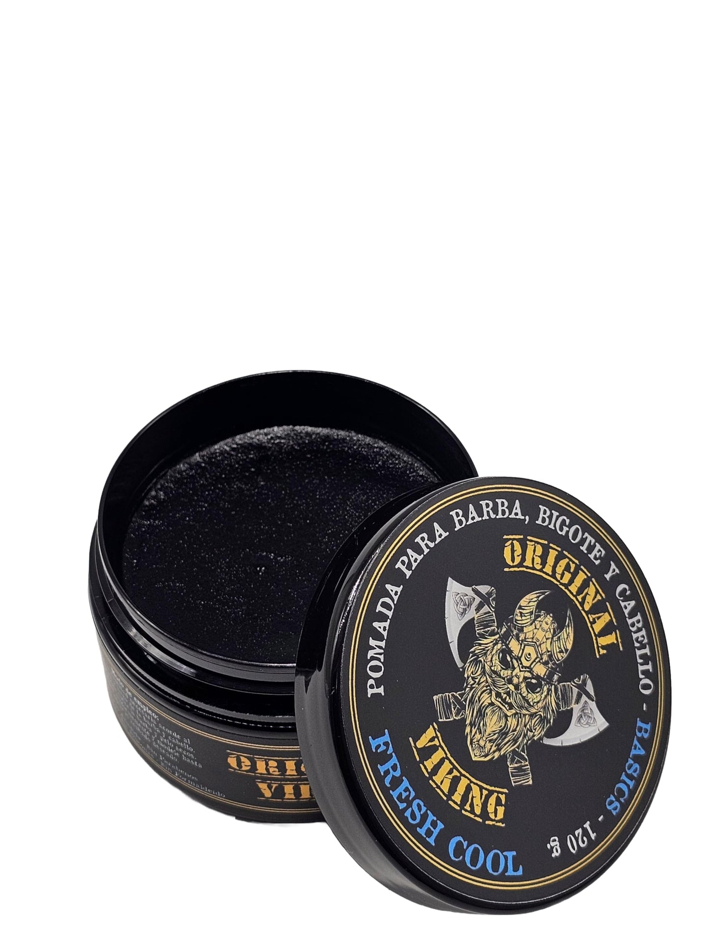 ORIGINAL VIKING Pomada Fresh Cool 2 Pack – Pomada para Cabello Hombre Fijación Media con Aroma Fresco a Menta | Modelado Preciso Larga Duración | Para Cabello y Barba | Vegano, Sin Parabenos, Base Agua | 2 x 120g (240g)
