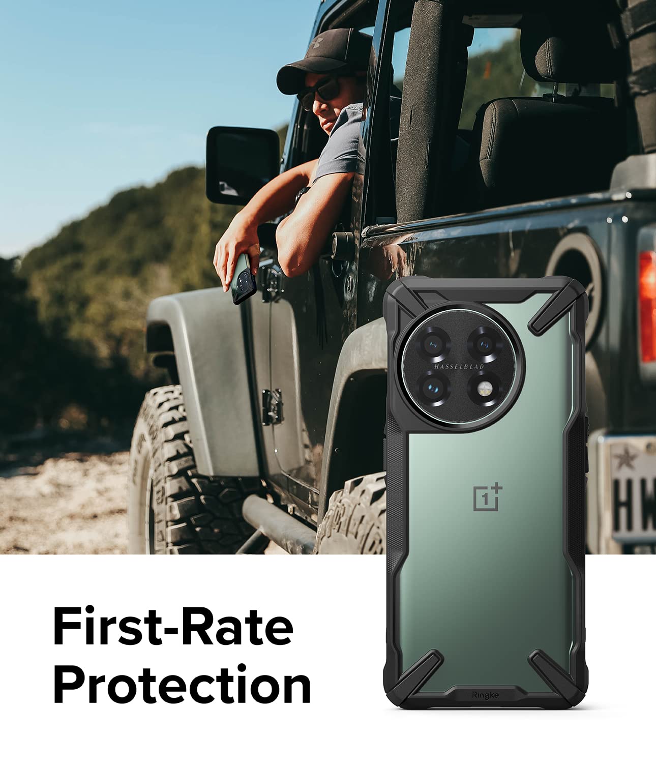 Funda Oneplus 11 5G Ringke Negra Resistente a Impactos y Arañazos