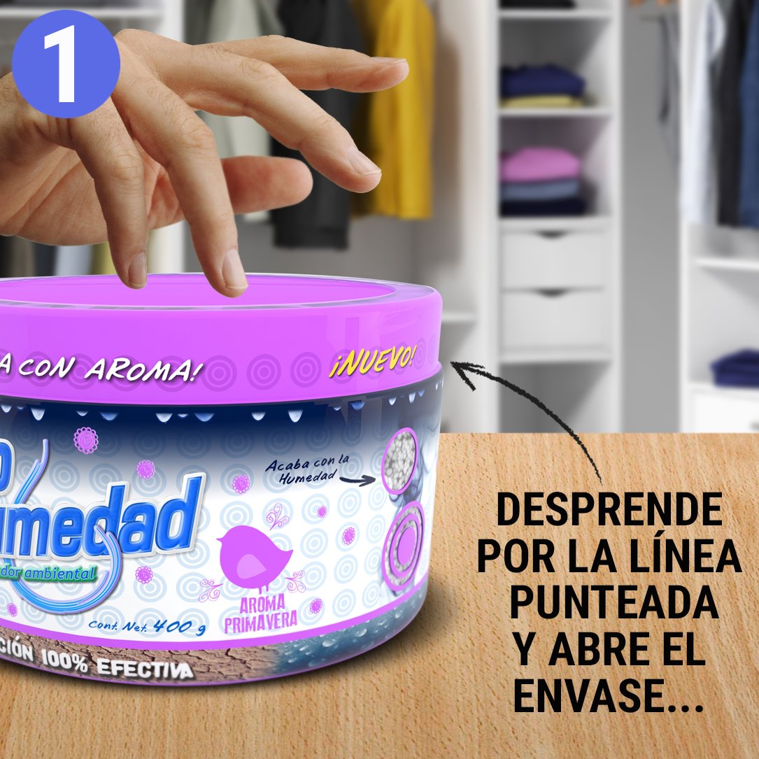 Cero Humedad | Paquete 2 | Incluye 2 Dry Hook de 450 grs. + 3 Deshumidificadores con aroma de 400 gr. + 1 Deshumidificador Saquitos + 1 Refrikleen Gratis.