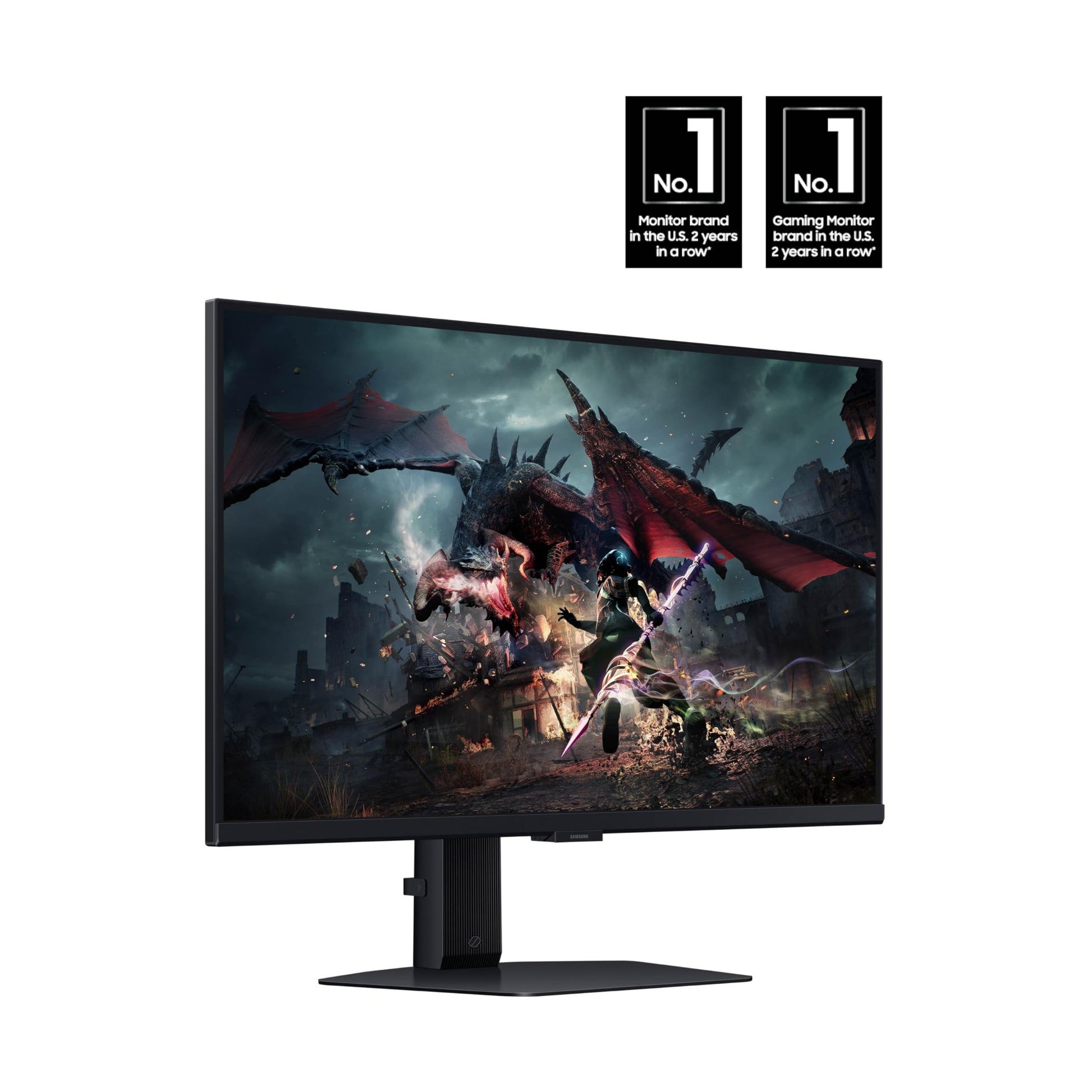 Samsung Odyssey G50D - Monitor de Juegos de 27 Pulgadas, QHD, Fast IPS, Compatible con G-Sync, 1 ms, VESA DisplayHDR 400, 180 Hz, AMD FreeSync, Base Ajustable, Modo Eye Saver, 2024