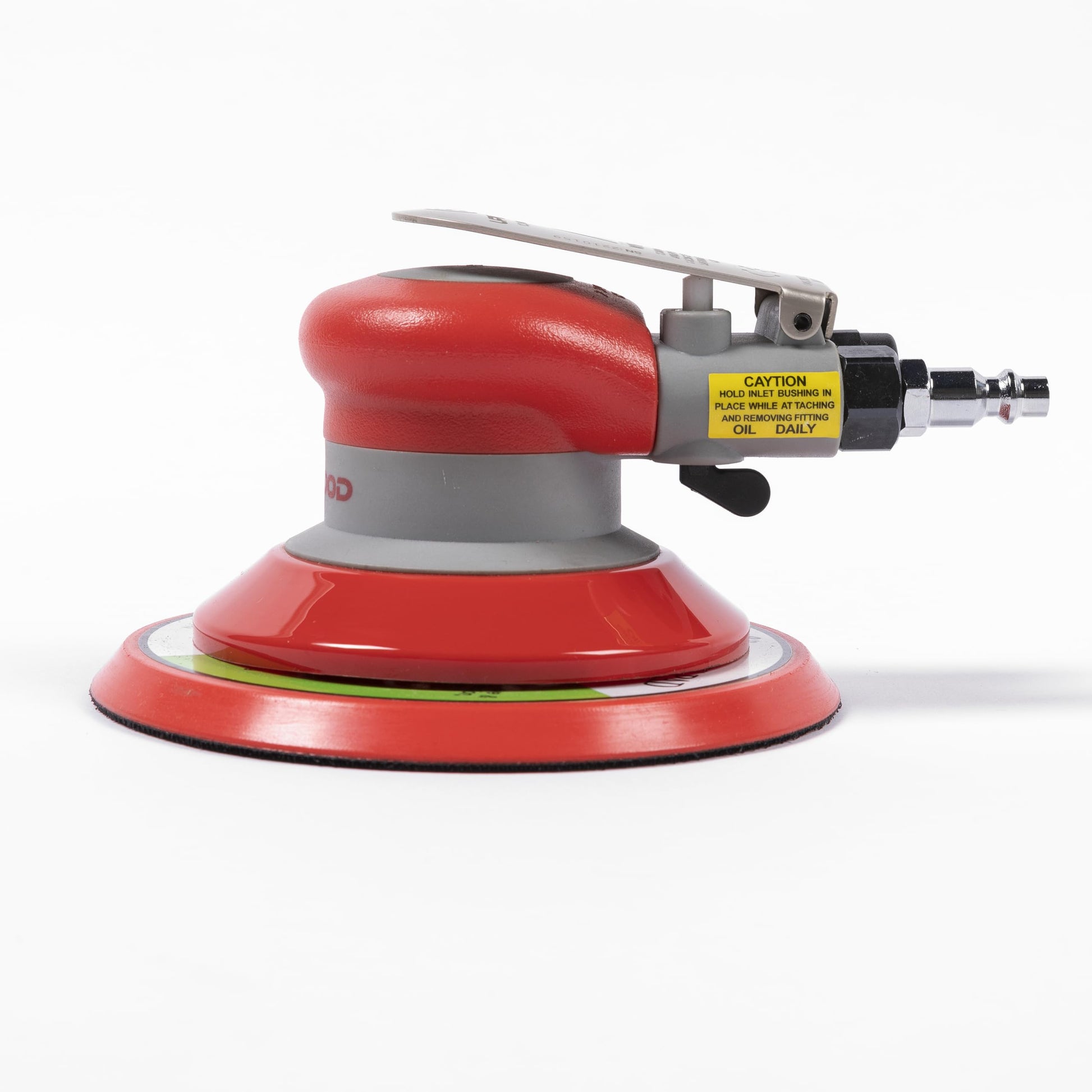 Lijadora orbital aleatoria neumática de 6 pulgadas Lijadora de palma ligera de 3/16 pulgadas (5 mm) de diámetro, órbita de 12000 RPM con 15 piezas extra de papel de lija