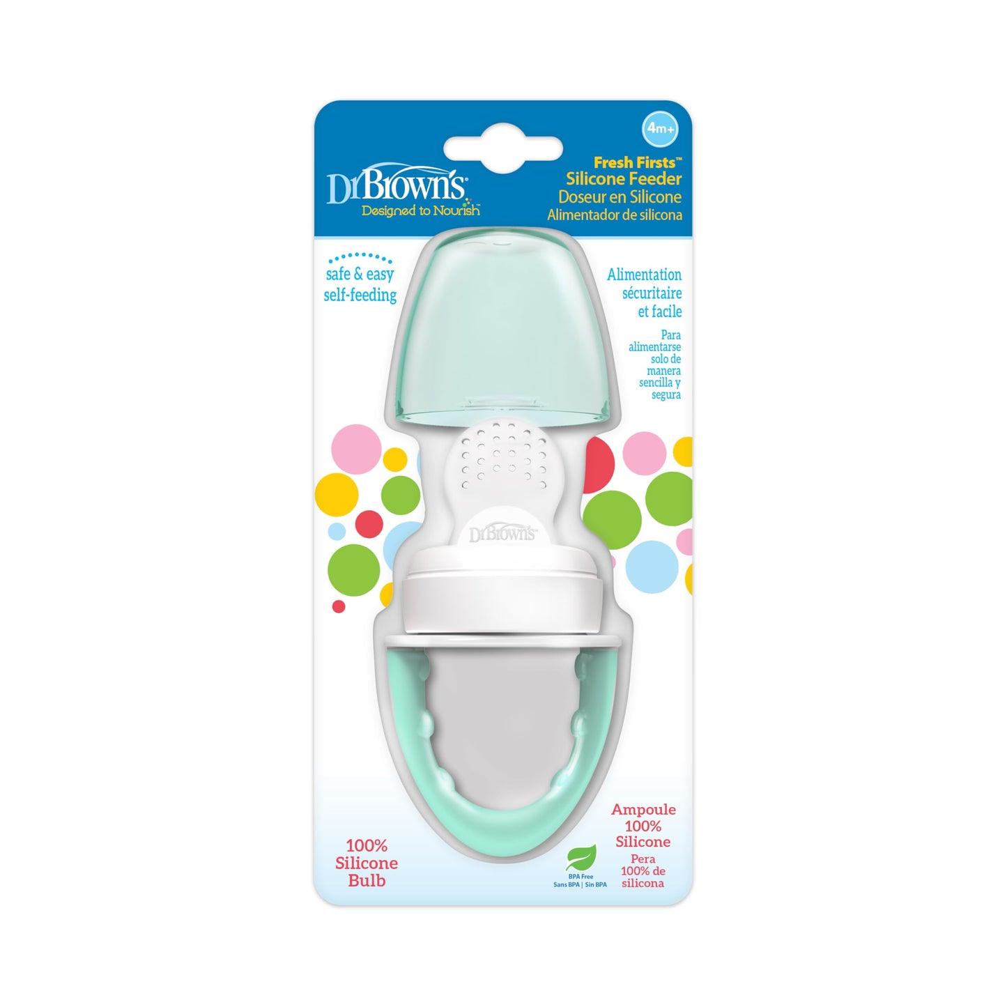 Alimentador de Silicona Dr. Brown's Menta Fresh Firsts Talla Única