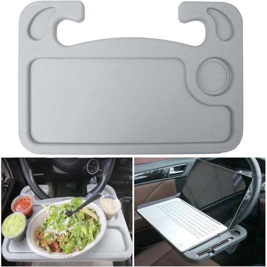 Bandeja Multifuncional para Volante Juzanl Gris con Portavasos
