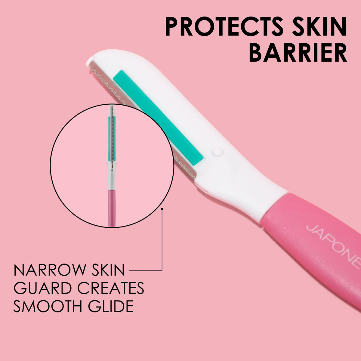 JAPONESQUE- PIEL SUAVE Y BRILLANTE AL INSTANTE: El Dermaplaner Japonesque Comfort+ combina cuchillas japonesas de ultraprecisión y una tira calmante de aloe que deja tu piel visiblemente más brillante