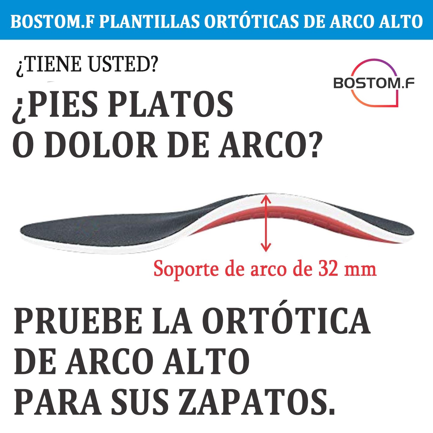 Plantilla Ortopédica de Soporte de Arco para Aliviar Dolor y Presión para Hombres y Mujeres