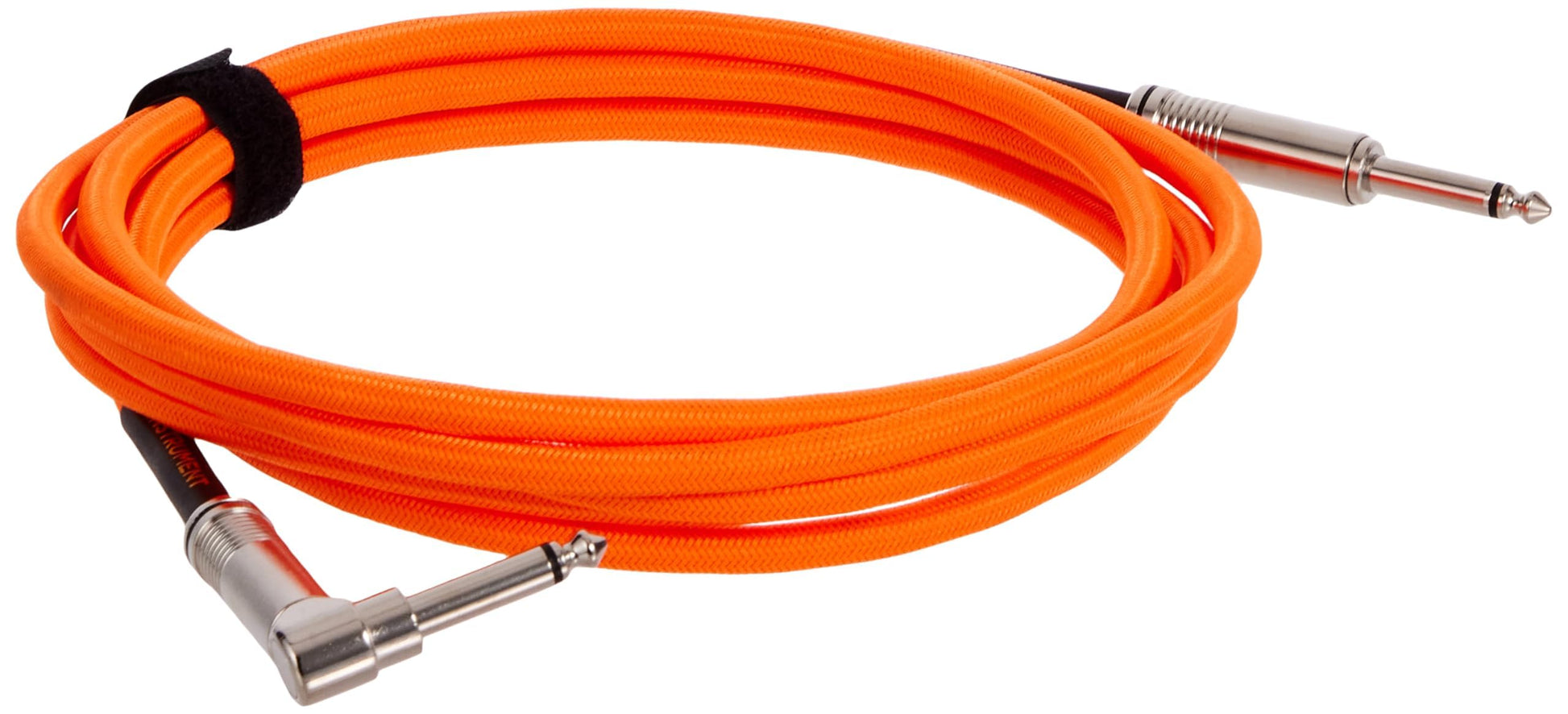 Cable para Instrumentos Ernie Ball Naranja Neón Trenzado Recto/Acodado 3 m