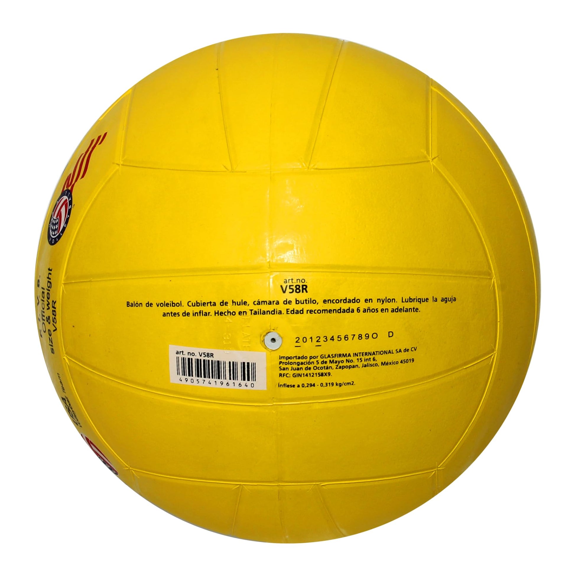 Balón de Voleibol Molten Amarillo Soft Touch Interior Talla 5 FIVB Oficial