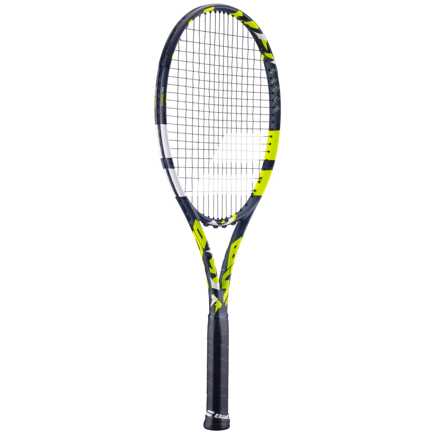 Babolat Boost Aero - Raqueta de Tenis Amarilla (Agarre de 4 1/4 Pulgadas) con Tripa Blanca Syn a tensión de Rango Medio