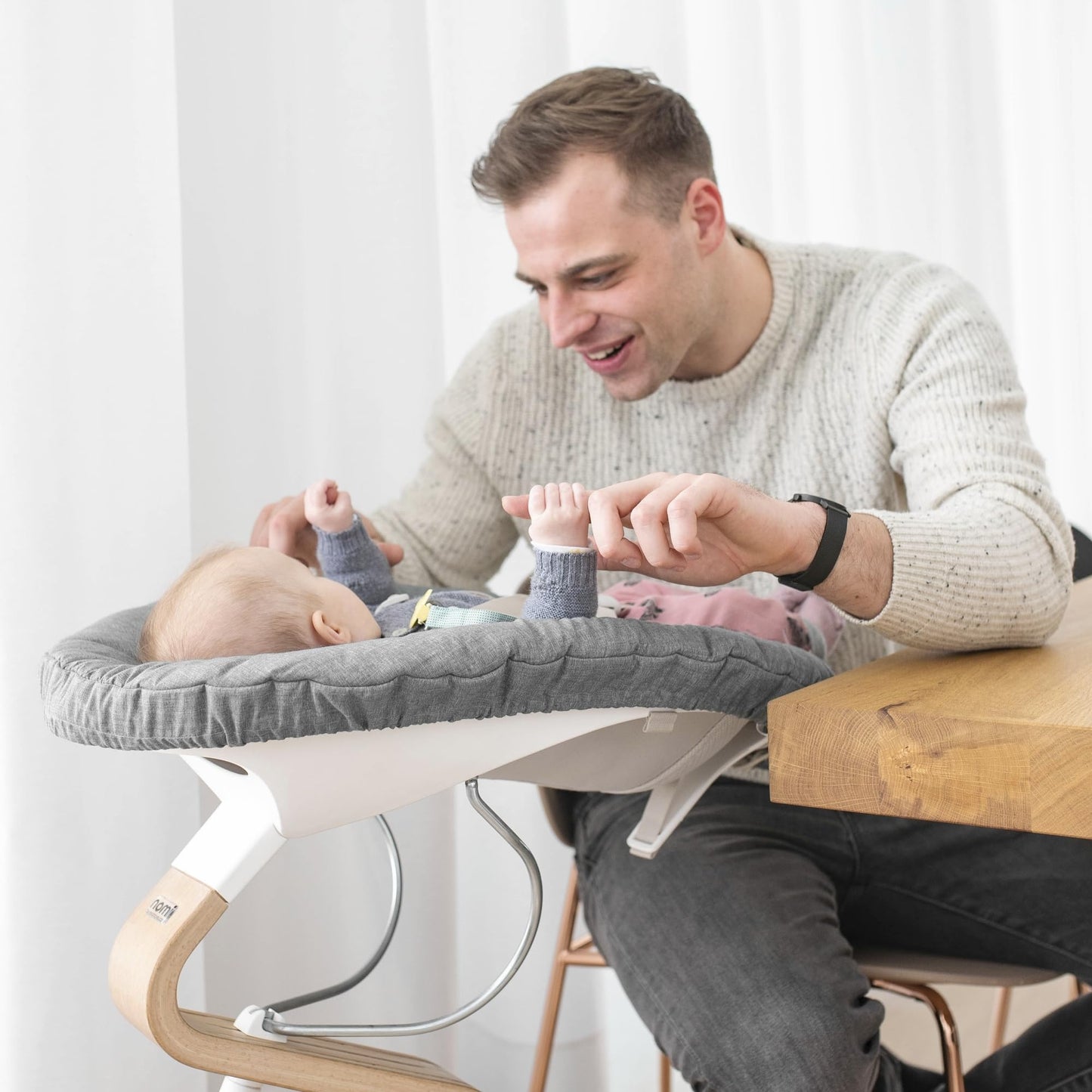 Stokke Nomi Newborn Set - Blanco/Gris Azul