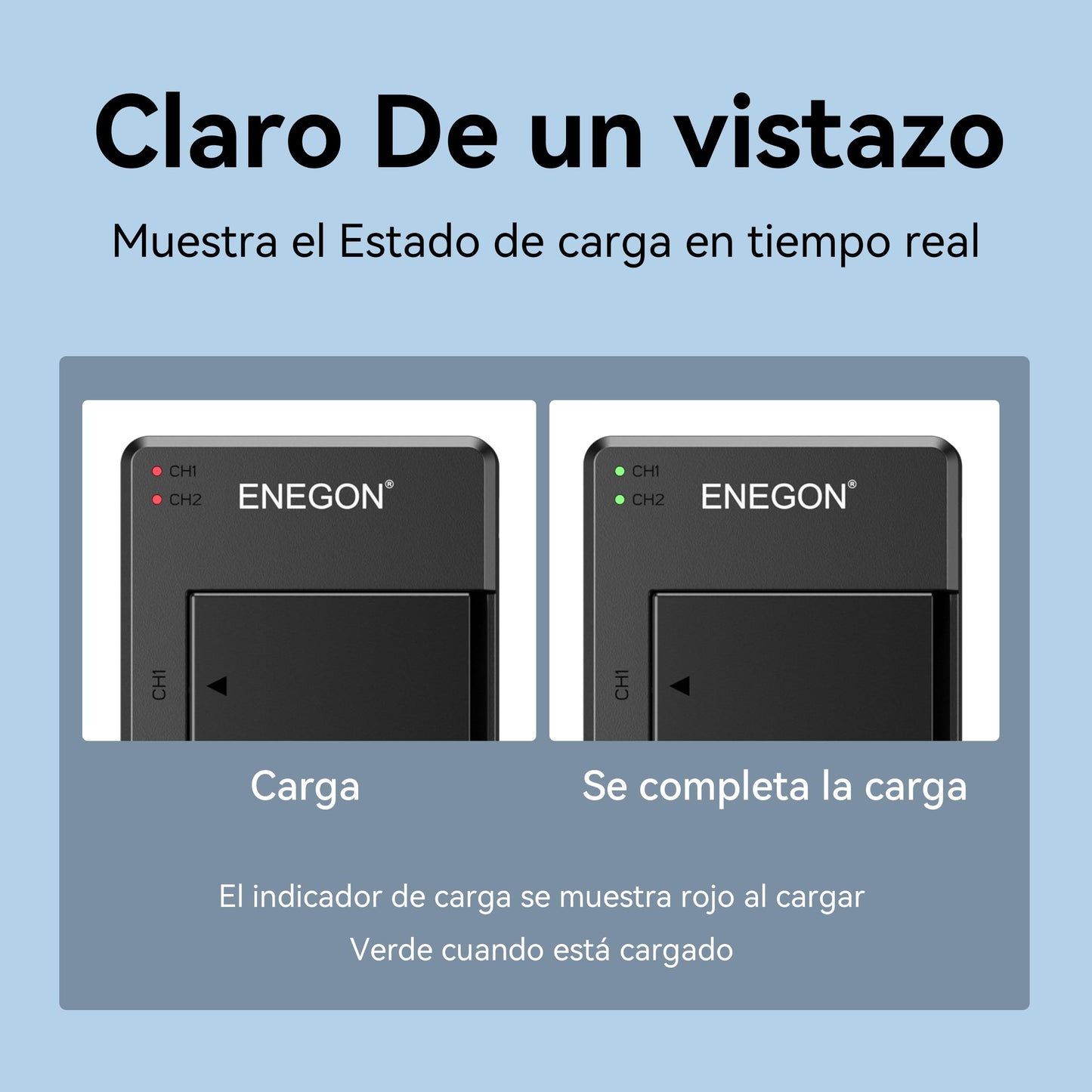 Baterías y Cargador Dual Rápido ENEGON para Canon EOS Kameras réflex Digital