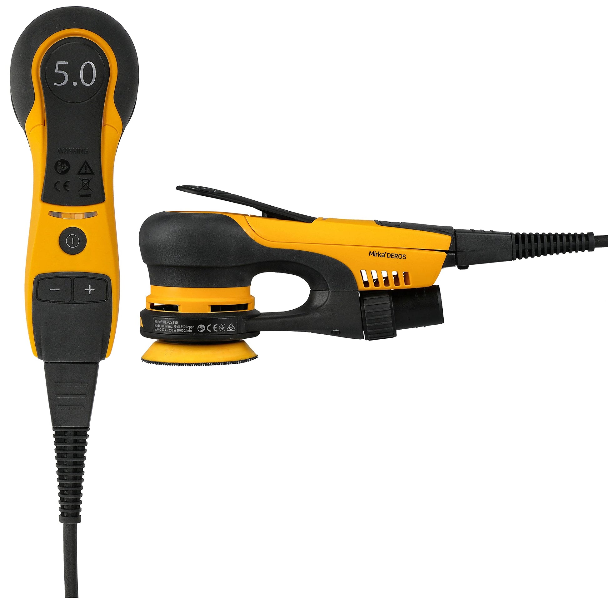 Lijadora Orbital Aleatoria Mirka DEROS 350X Amarillo Profesional