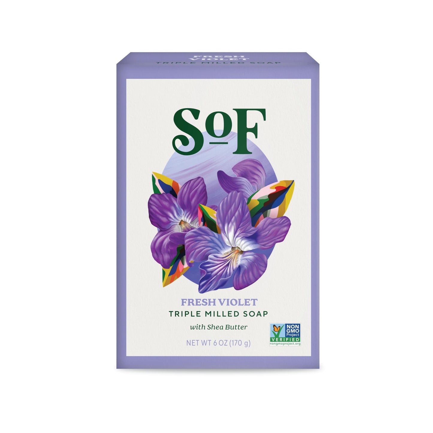 Violet Bouquet - Triple Milled Large 180ml Bar Soap (1 Bar)