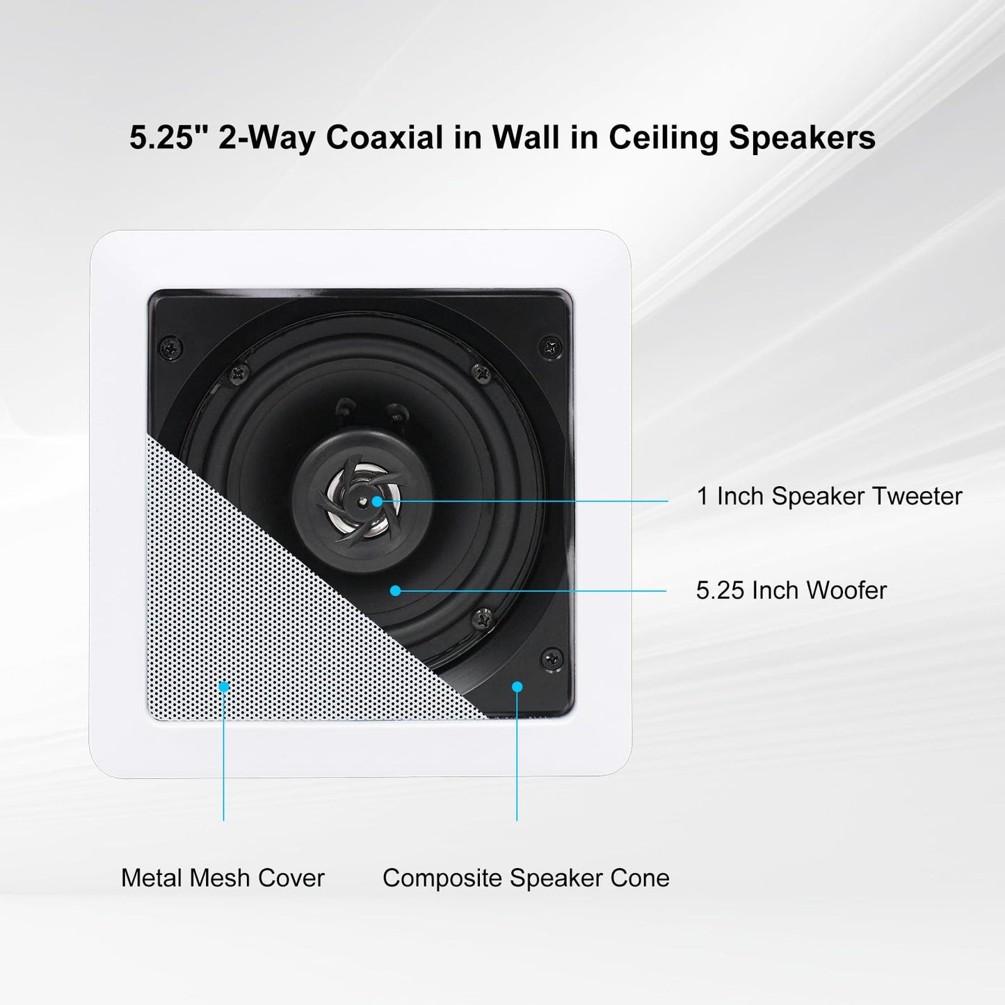 Herdio Altavoces de techo Bluetooth