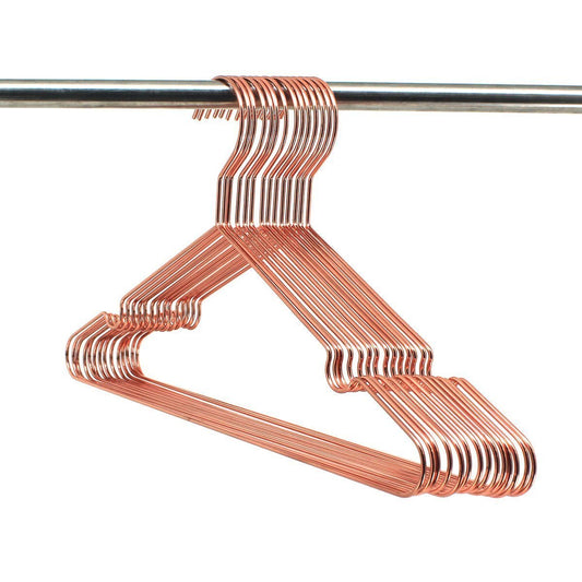 Koobay 13" Children Rose Copper Gold Shiny Metal Wire Top Clothes Hangers for Shirts Coat Storage & Display (10)
