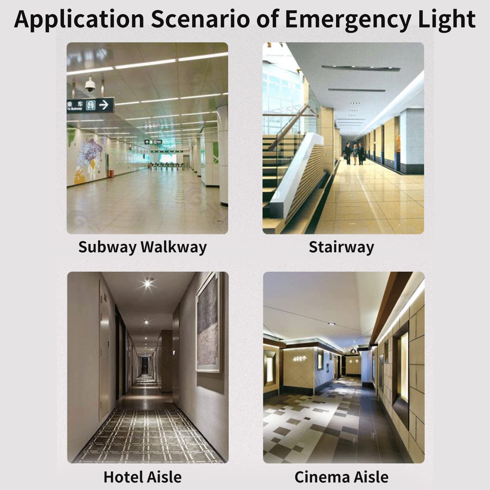 Lámpara de Luz de Emergencia LED Recargable con Enchufe US para Hogar Automática en Fallos de Alimentación
