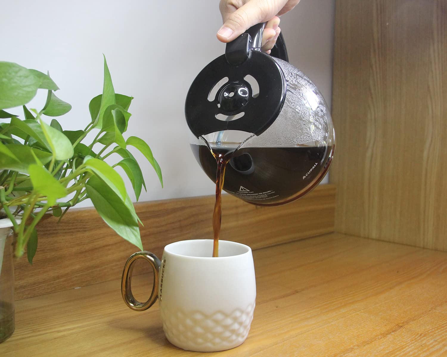 Jarra de vidrio de repuesto para cafetera de 12 tazas, compatible con 12 tazas de repuesto para cafetera negra y Decker