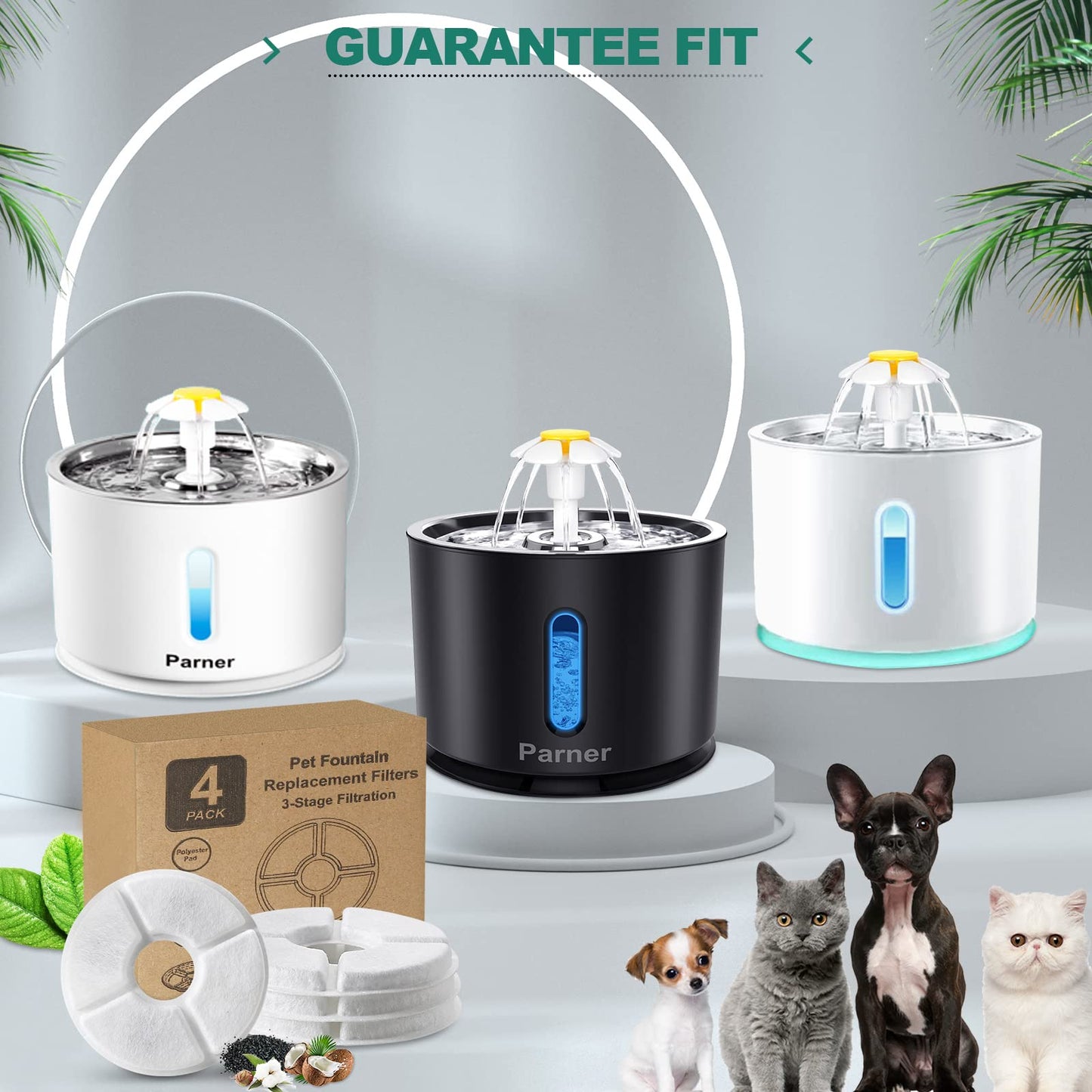 Filtros para Fuentes Parner Cuatro Paquetes para Gatos y Perros