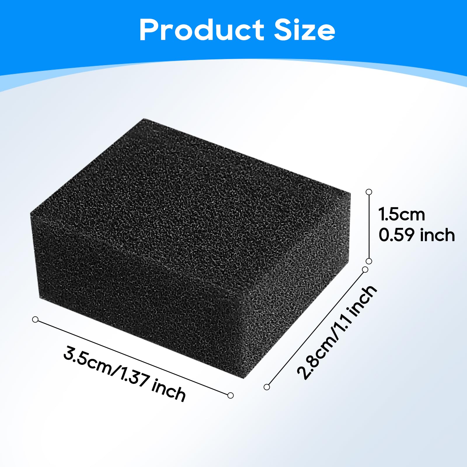 Paquete de 8 Esponjas Prefiltrantes MyfatBOSS Negro para Fuente de Agua de Gatos WF20/CF20 de 2L