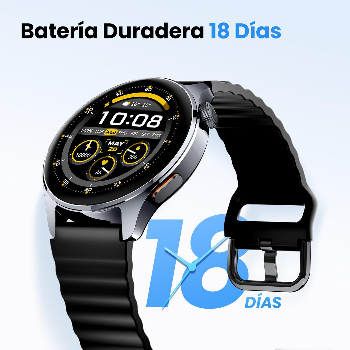 Smartwatch HAYLOU 4S AMOLED 1.43 Pulgadas GPS Bluetooth 5.3 para Mujer y Hombre
