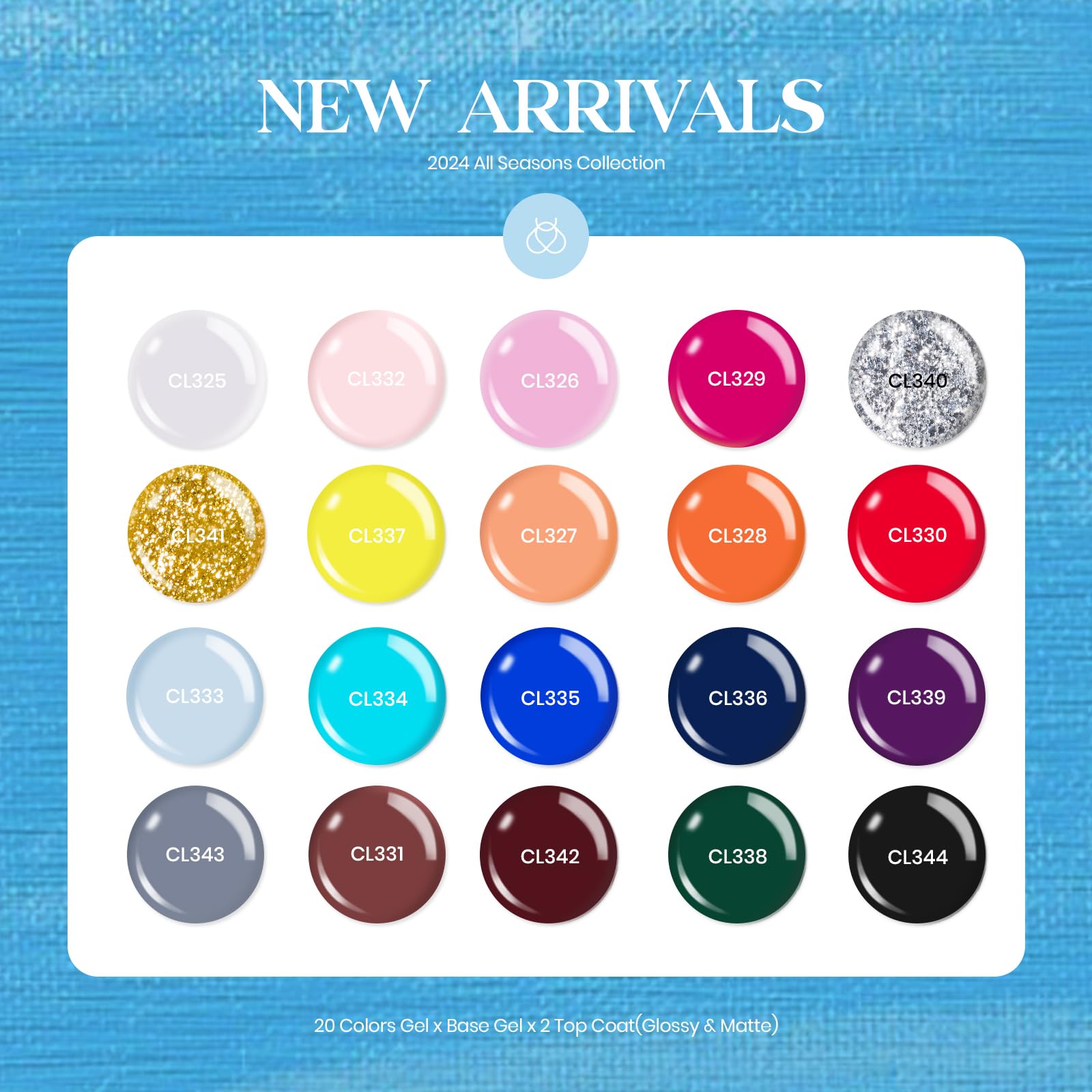 Beetles Kit de 20 esmaltes de uñas de gel – Juego de esmalte de gel UV LED, color pastel, primavera, verano, negro, azul, rosa, desnudo, esmalte de gel UV con base y capa superior para salón de arte de uñas, regalo para mujeres Grils