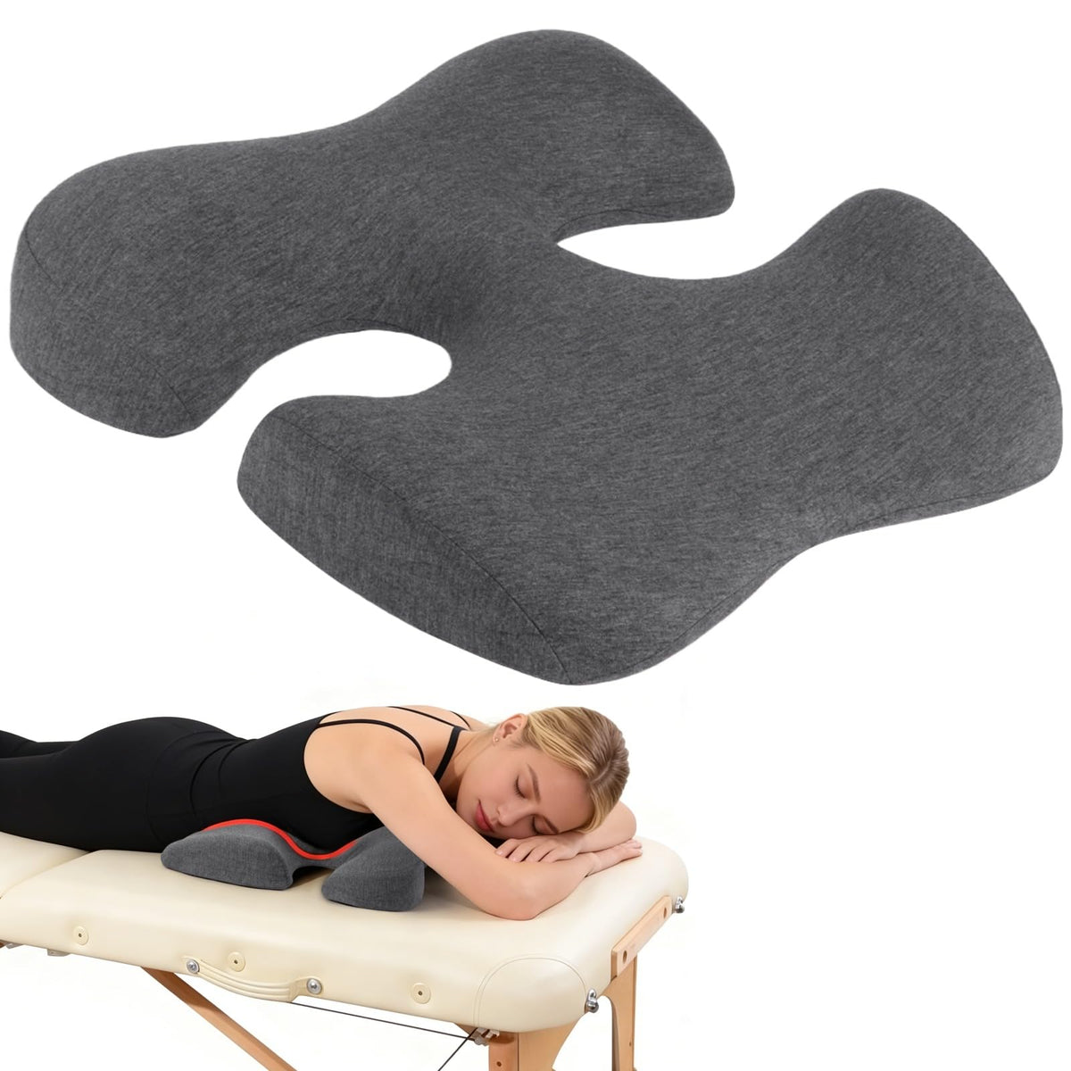 Almohada de Pecho FELISTORY Ergonómica para Masaje en Hogar o Spa