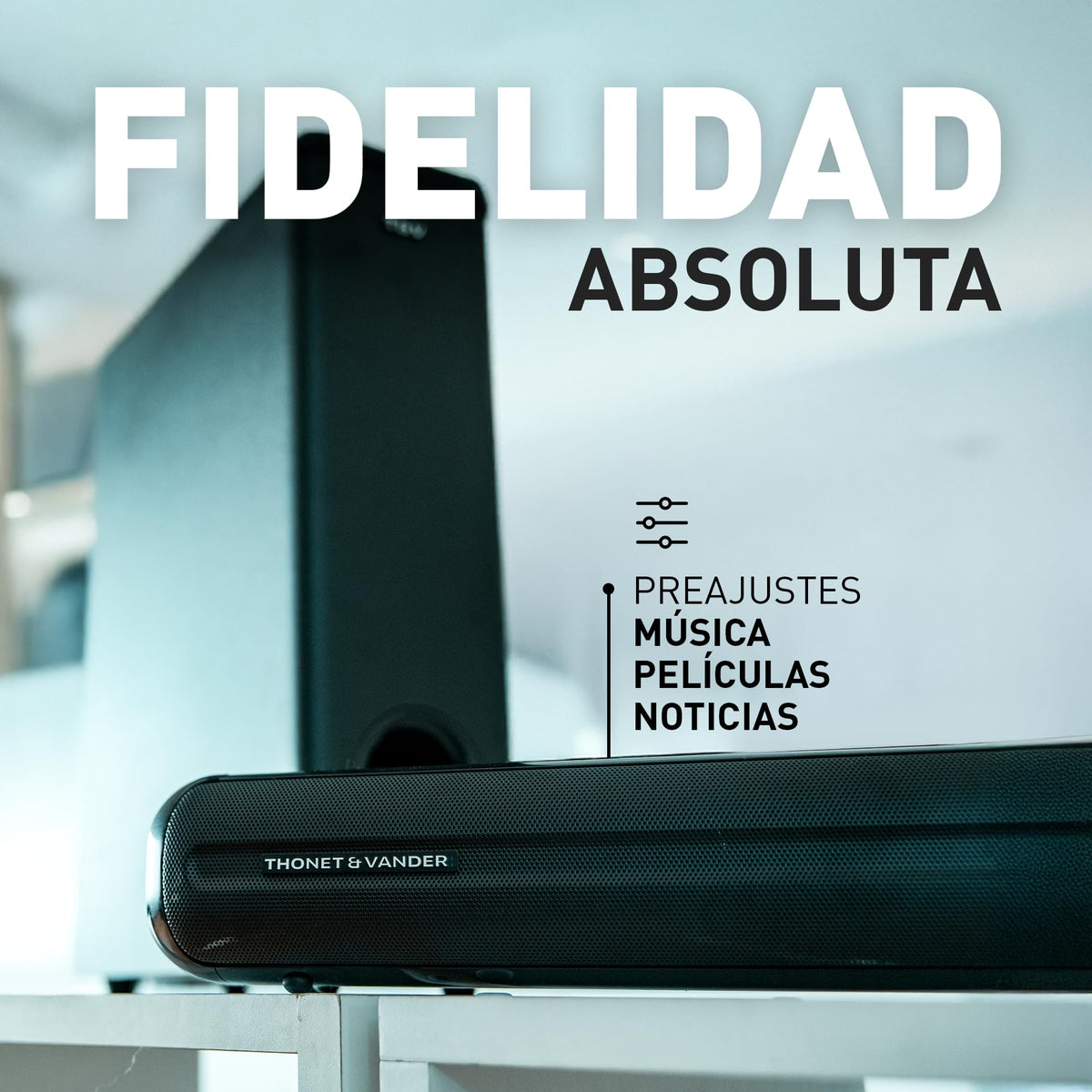 Sistema de Sonido Thonet & Vander Kino 150W con Subwoofer HDMI ARC