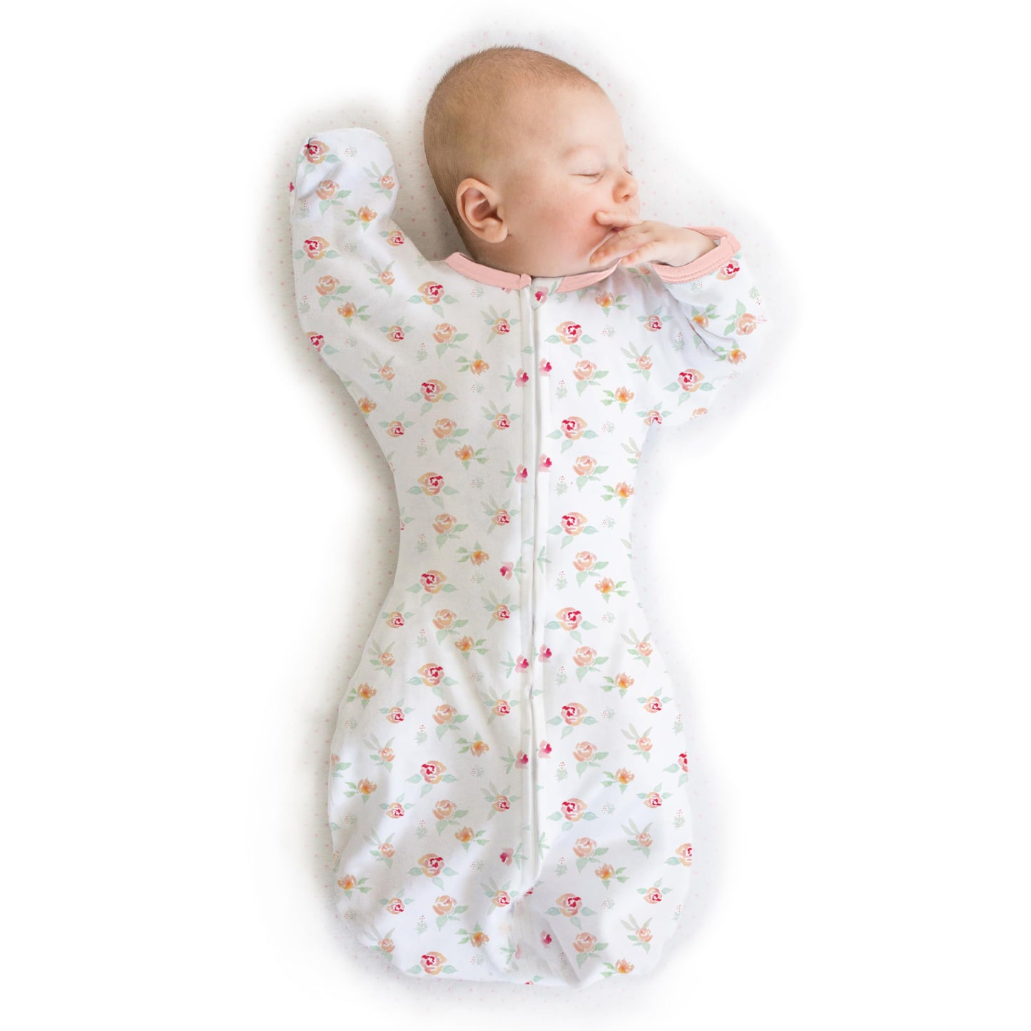 SwaddleDesigns - Saco de Envolver transicional, Mangas de Media Longitud y puños de manopla, para la transición del recién Nacido al Saco de Dormir del bebé, Manta portátil, 0-3 Meses, 6-14 Libras,