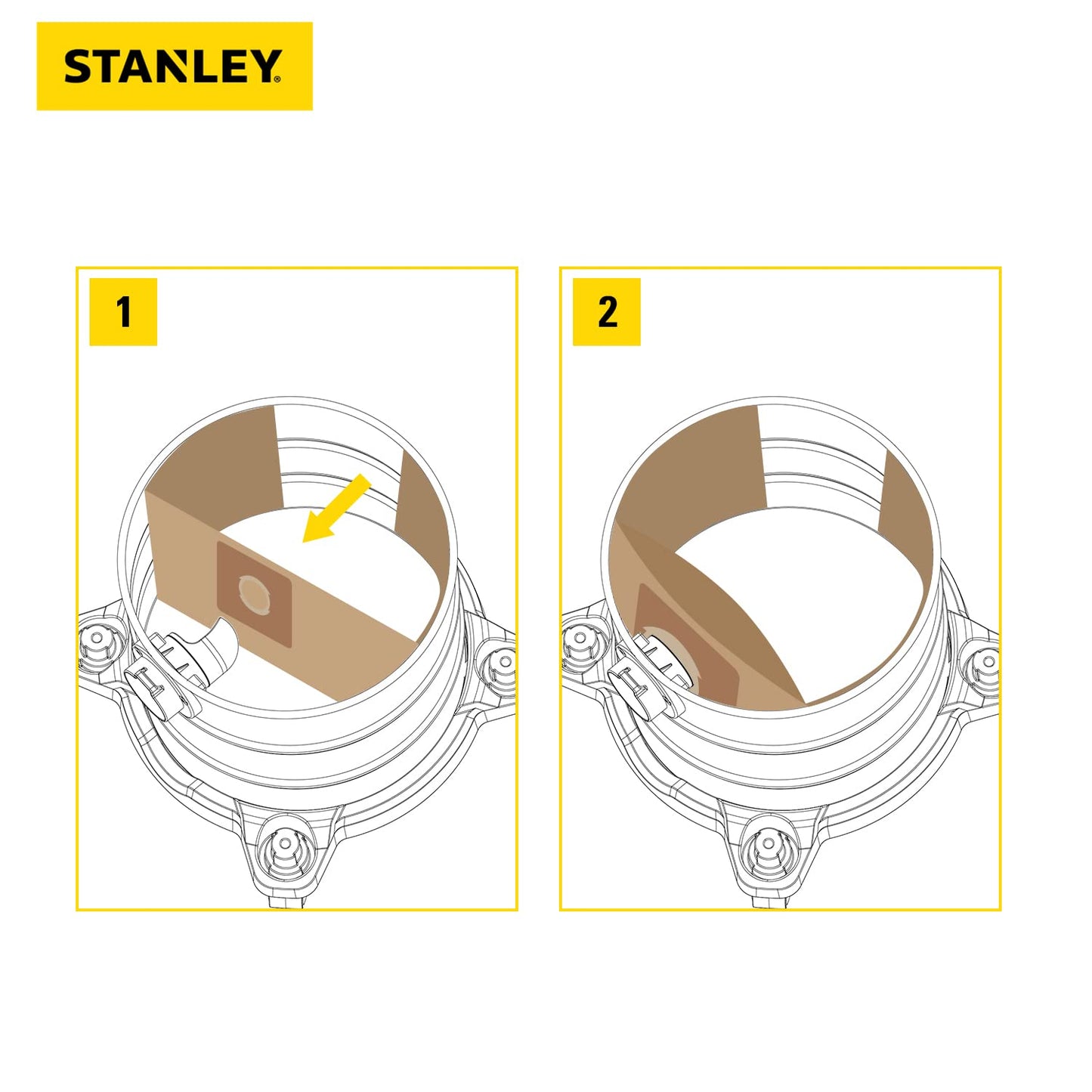 Bolsa de Filtro Desechable Stanley 13-1520 para Aspiradoras Húmedas o Secas de 10 Galones, Paquete de 3