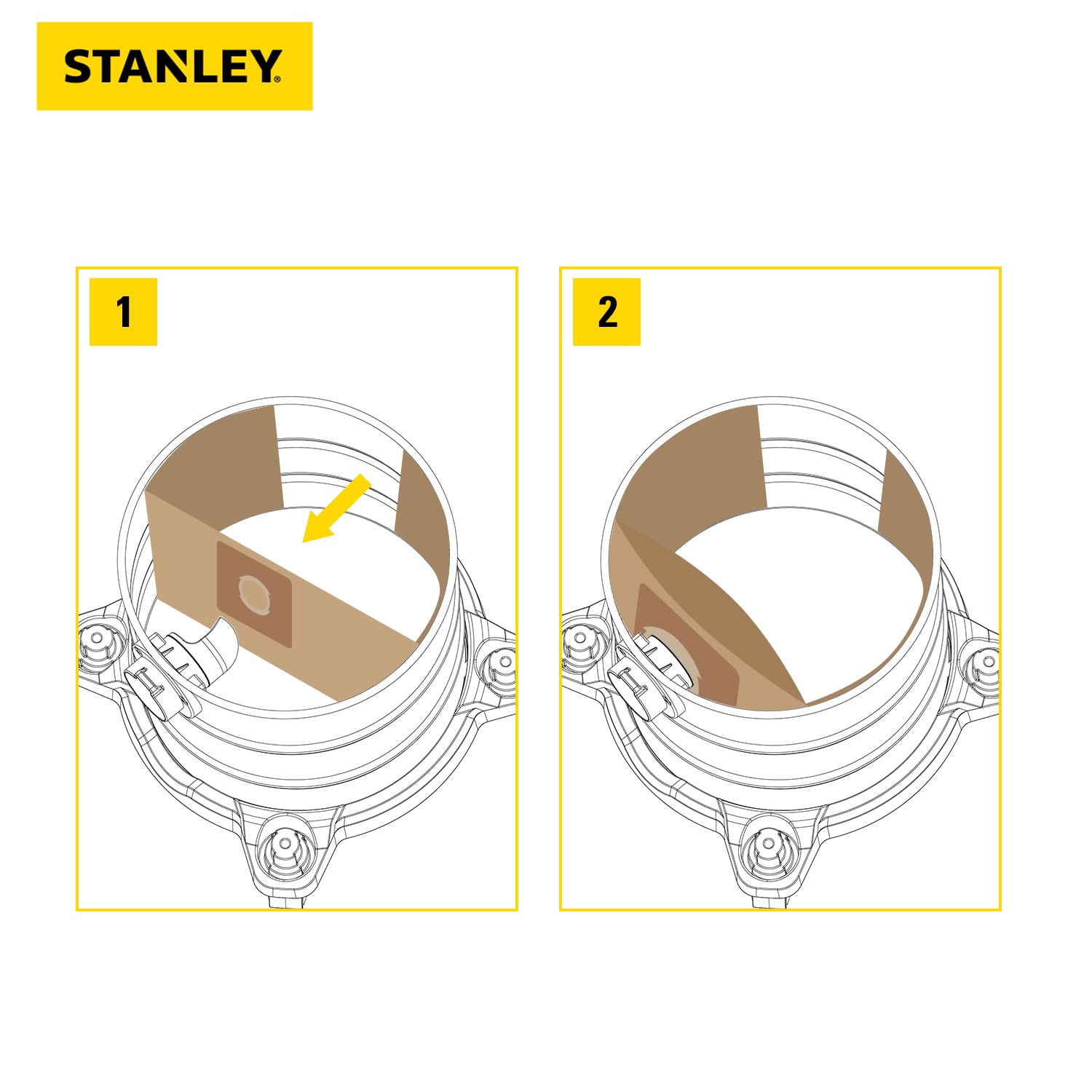 Bolsa de Filtro Desechable Stanley 13-1520 para Aspiradoras Húmedas o Secas de 10 Galones, Paquete de 3