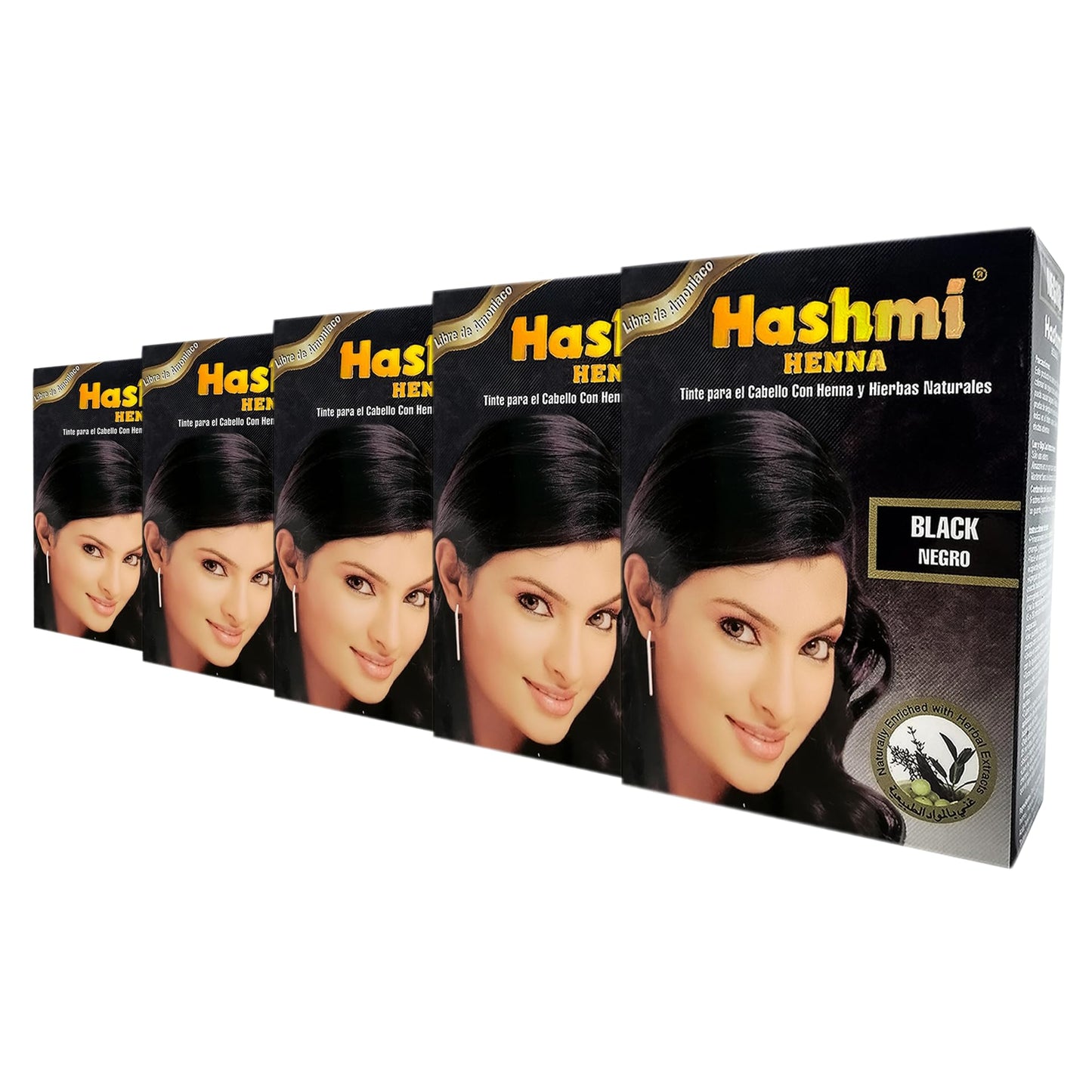 Tinte de Cabello Negro Hashmi Henna Natural sin Maltratar