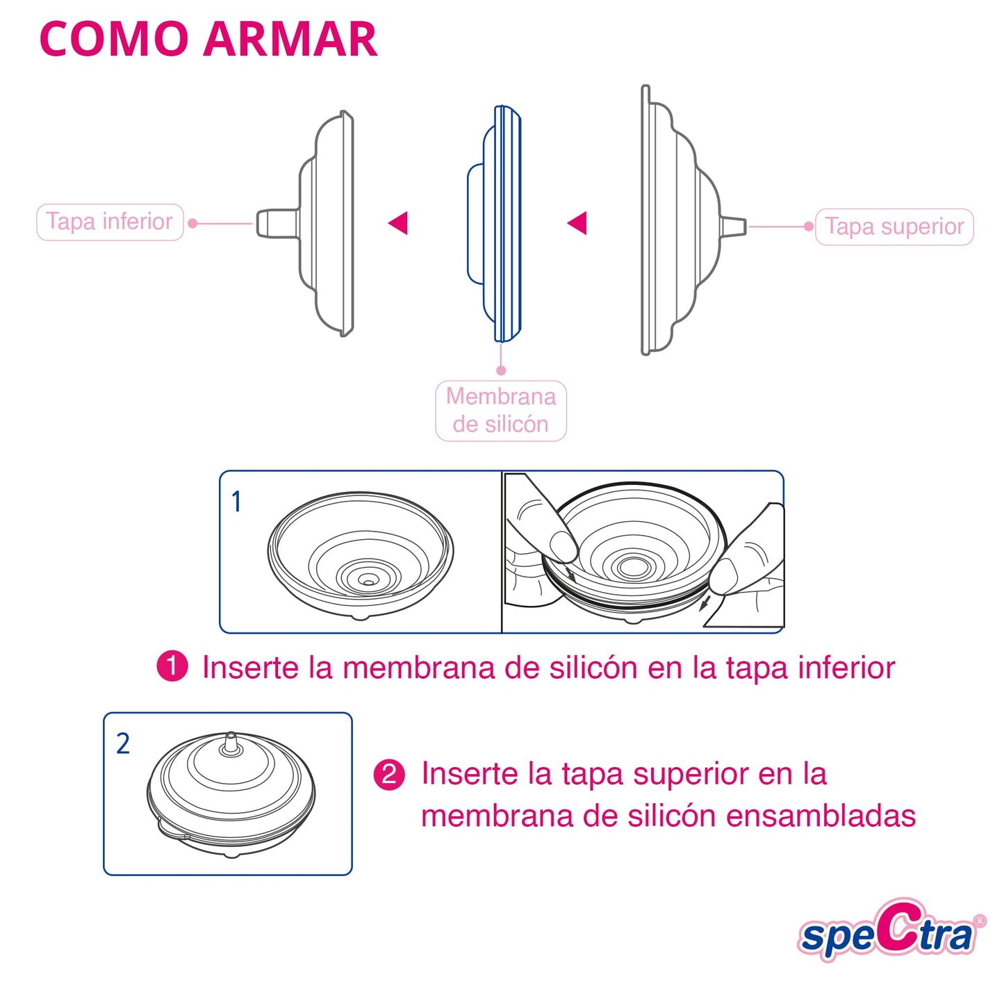 Protector Anti Reflujo Spectra con Tapas y Membrana de Silicón