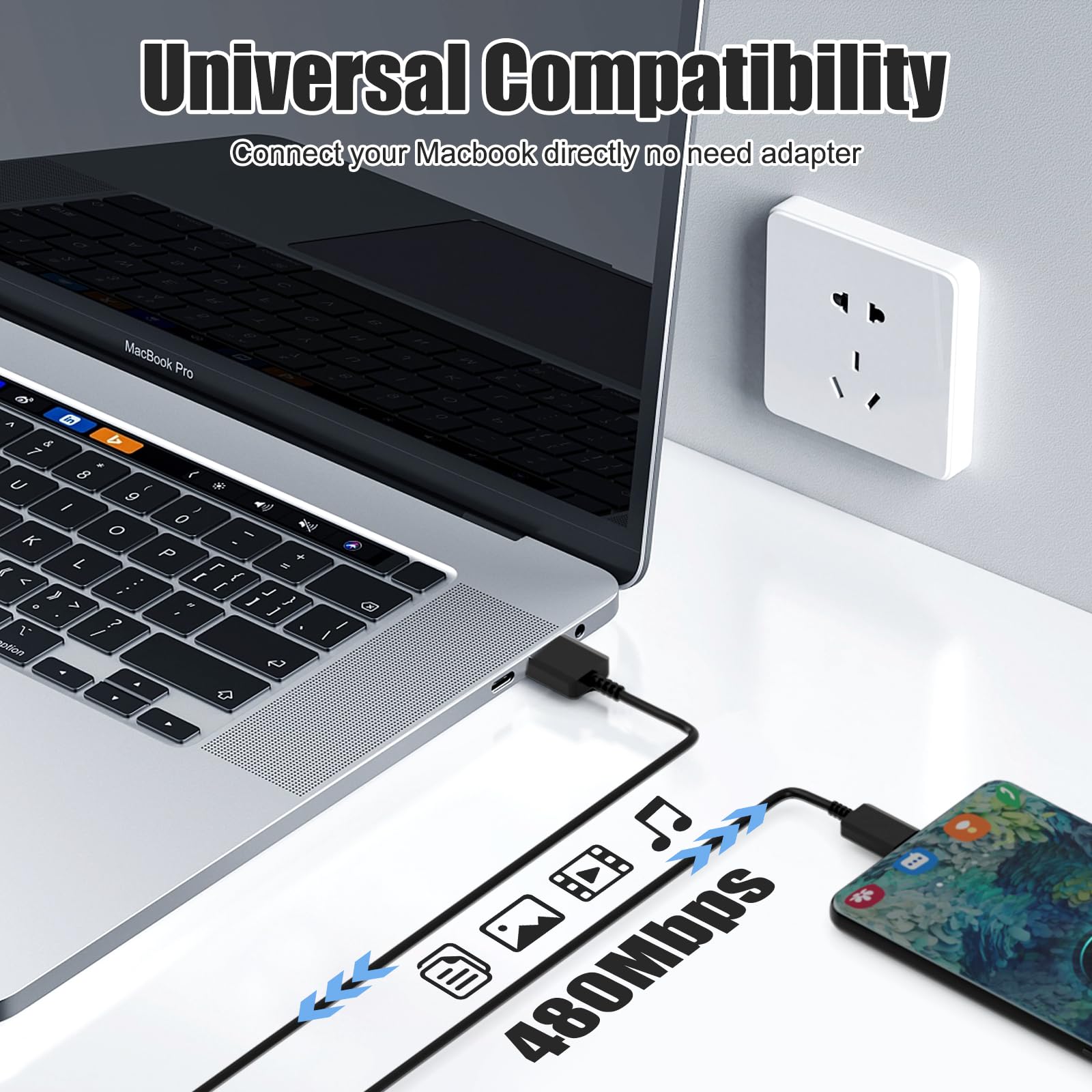 Cargador rápido adaptativo con cable tipo C de 6 pies para Samsung Galaxy S10/S10e/S10 Plus/S9/S9 Plus/S8/S8 Plus/A13/S23/A30/A31/A32/A50/A51/A52/A53/Note 20/Note 10/Note 9/S20/S21/S2222 2-(2-2